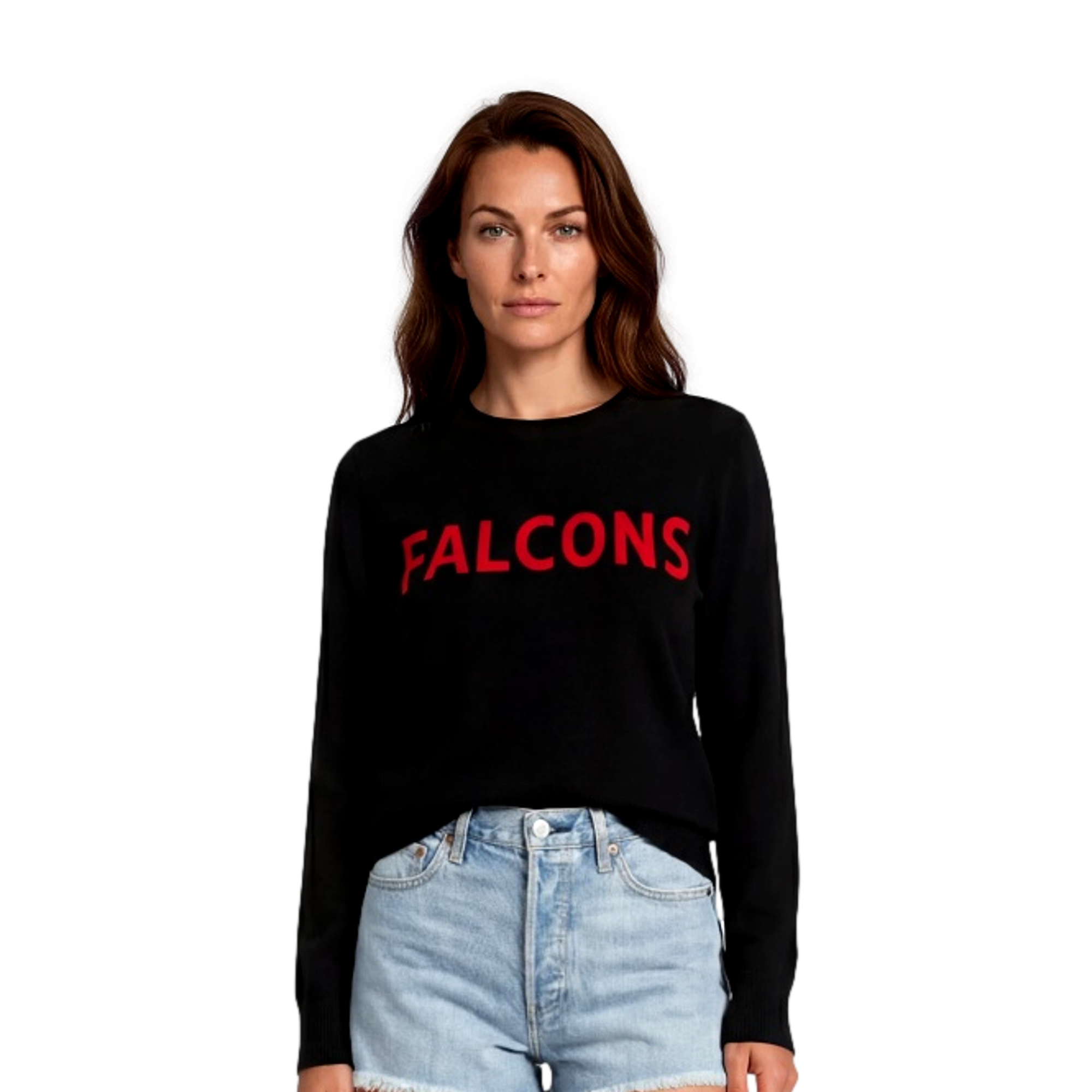 Atlanta Falcons Crewneck Women's Golf Sweater
