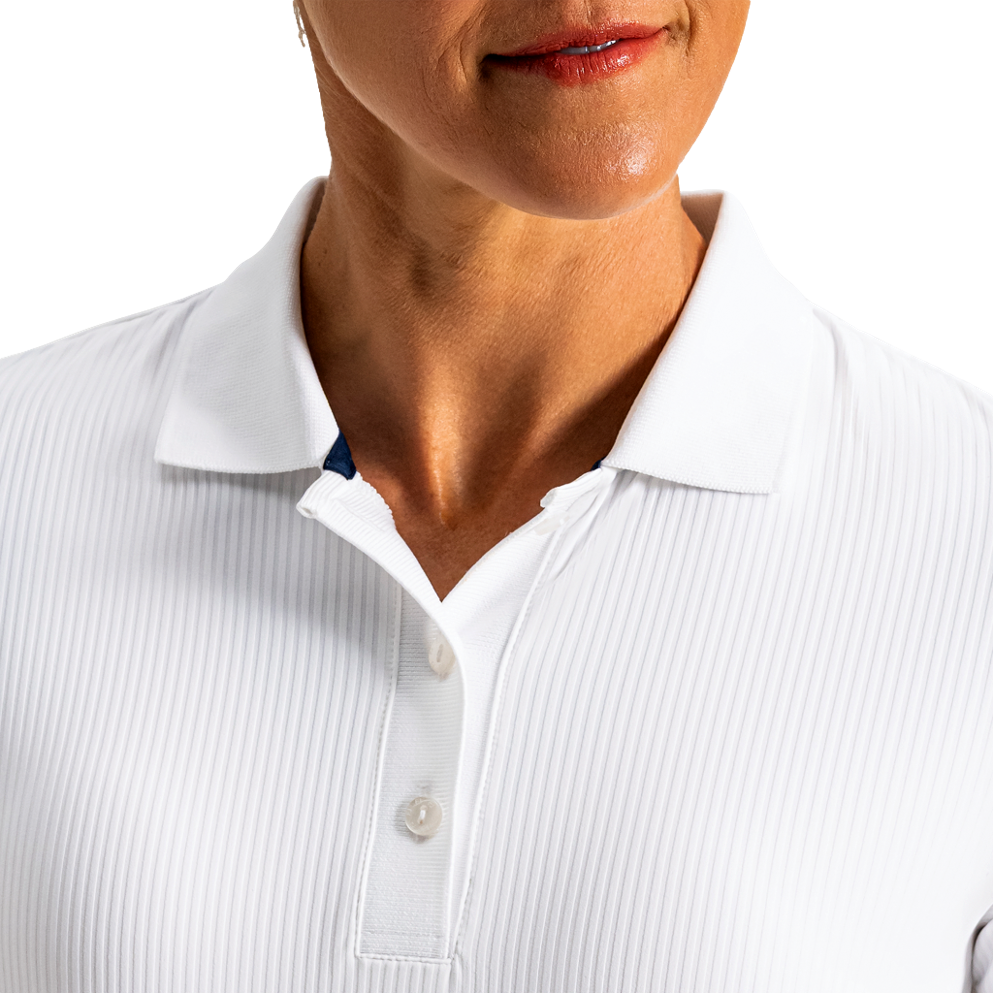 Ribbed Short Sleeve Women's Golf Polo Shirt