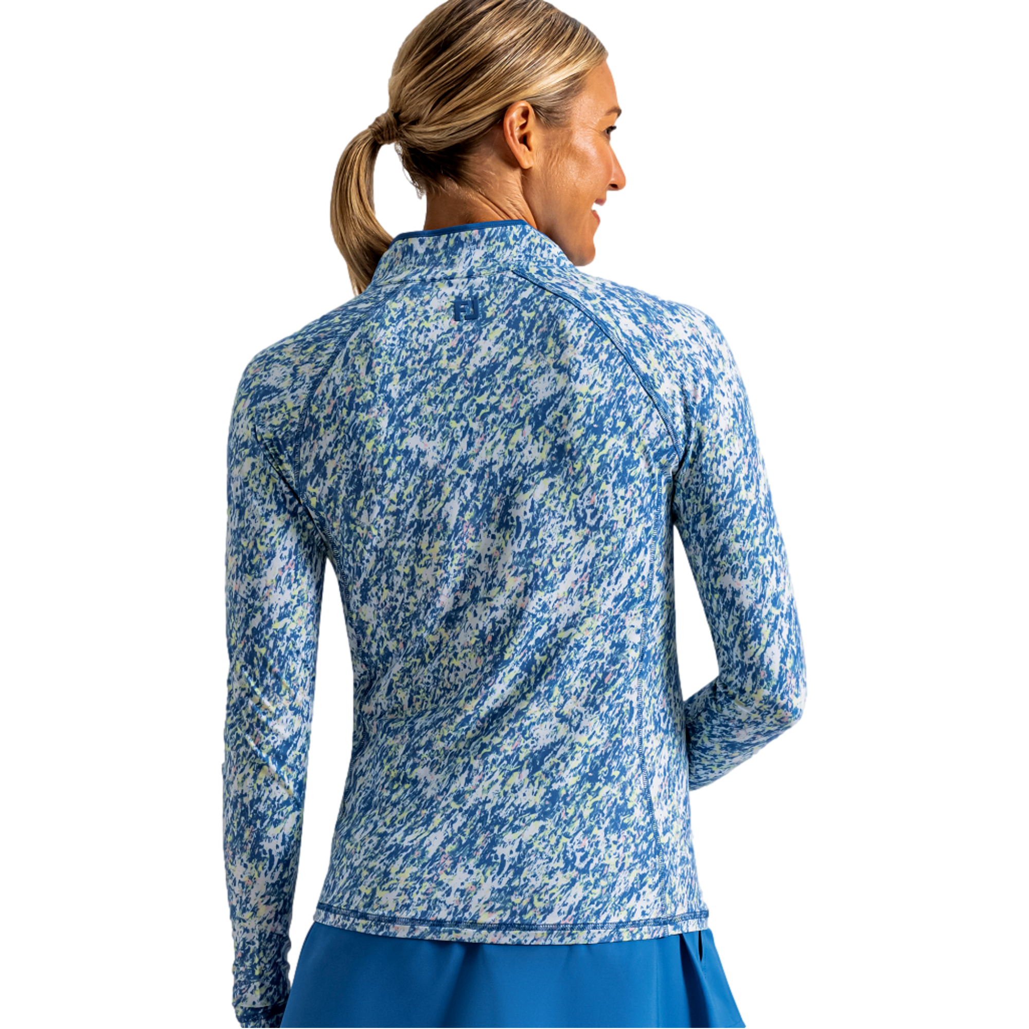Splatter Print Sun Protection Women's Golf Quarter Zip