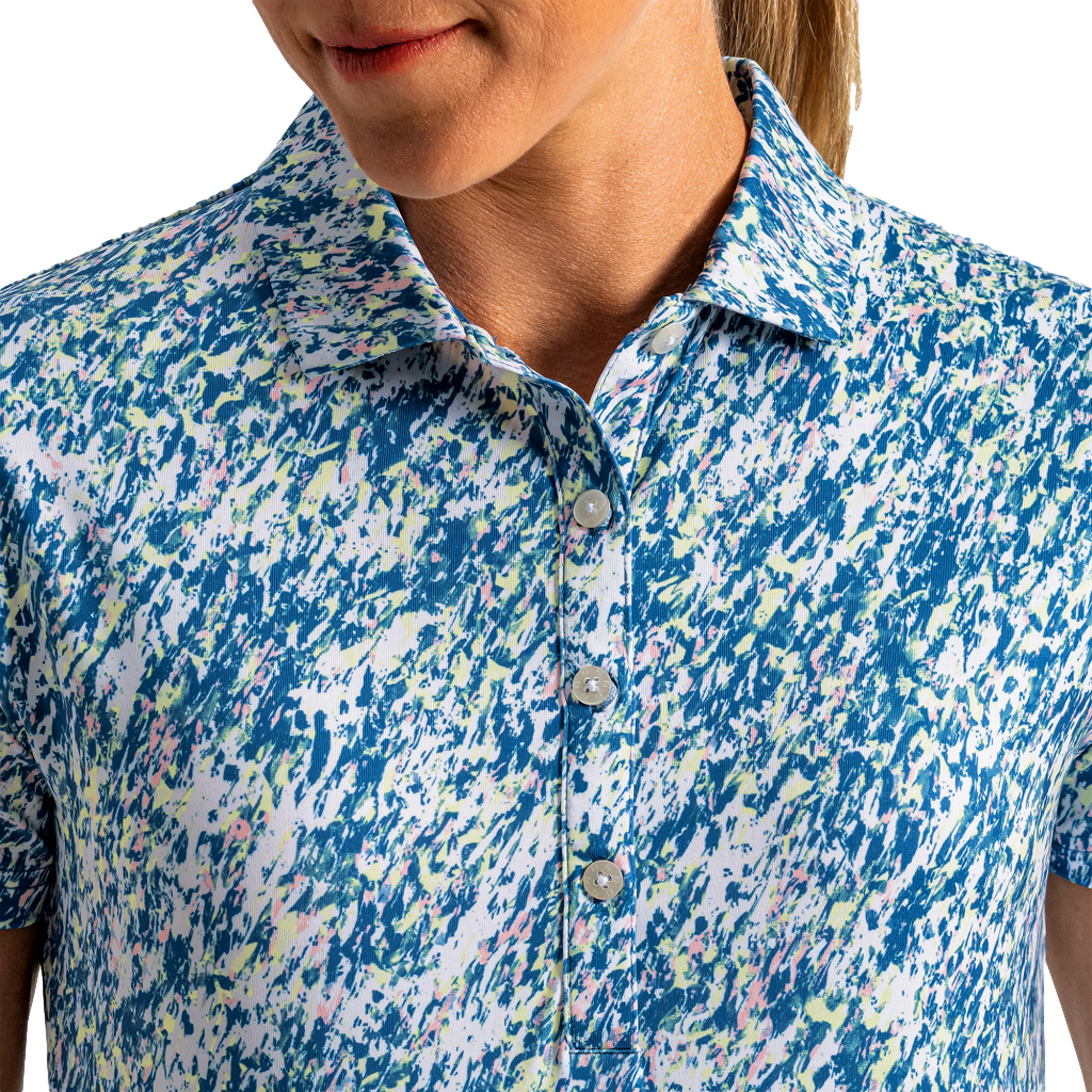 Splatter Print Essential Women's Golf Polo Shirt
