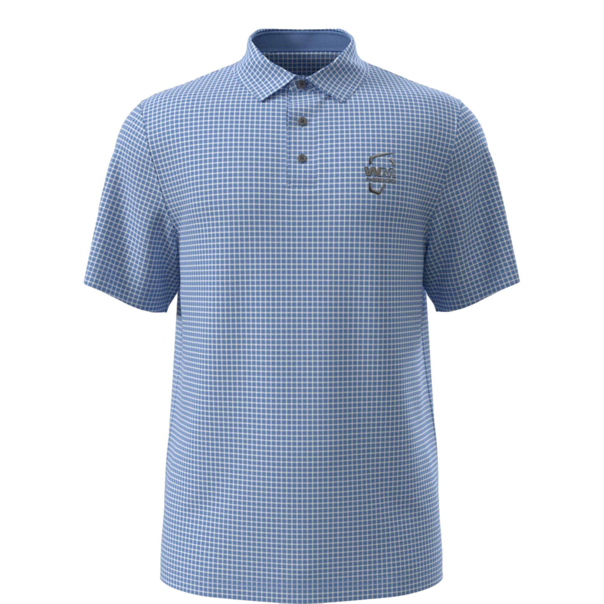 Waste Management Abstract Gingham Printed Men's Golf Polo Shirt