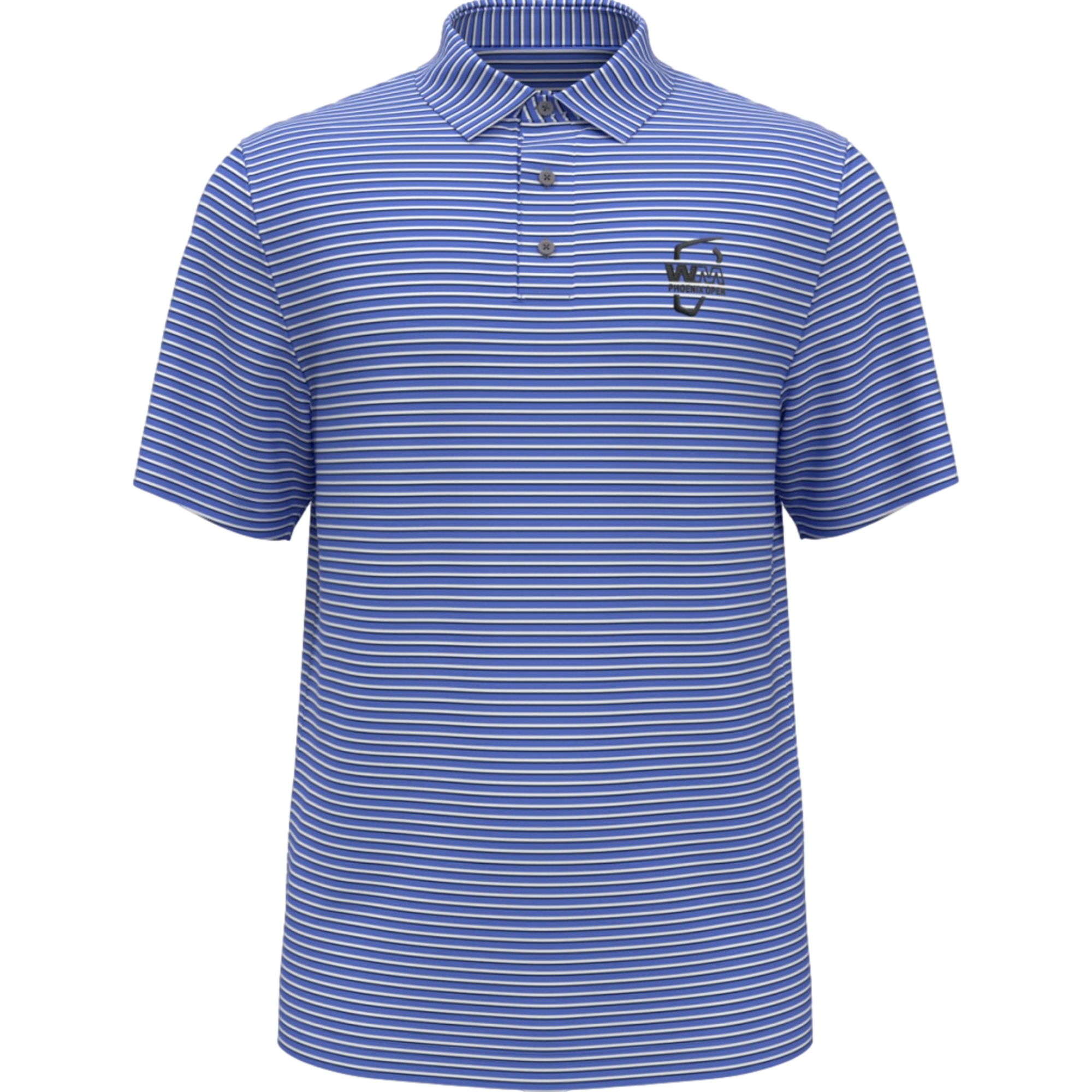 Waste Management Feeder Stripe Printed Men's Golf Polo Shirt