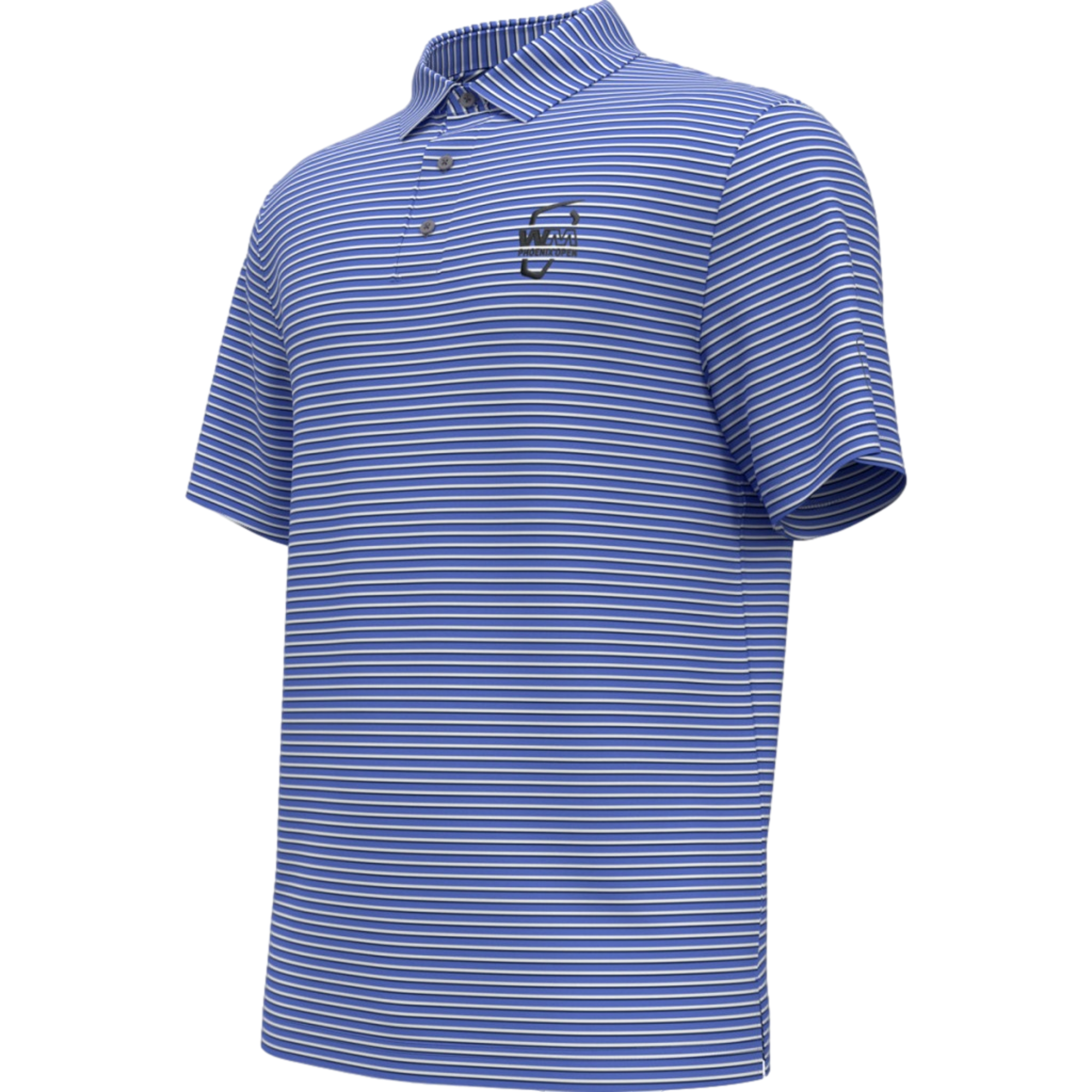 Waste Management Feeder Stripe Printed Men's Golf Polo Shirt