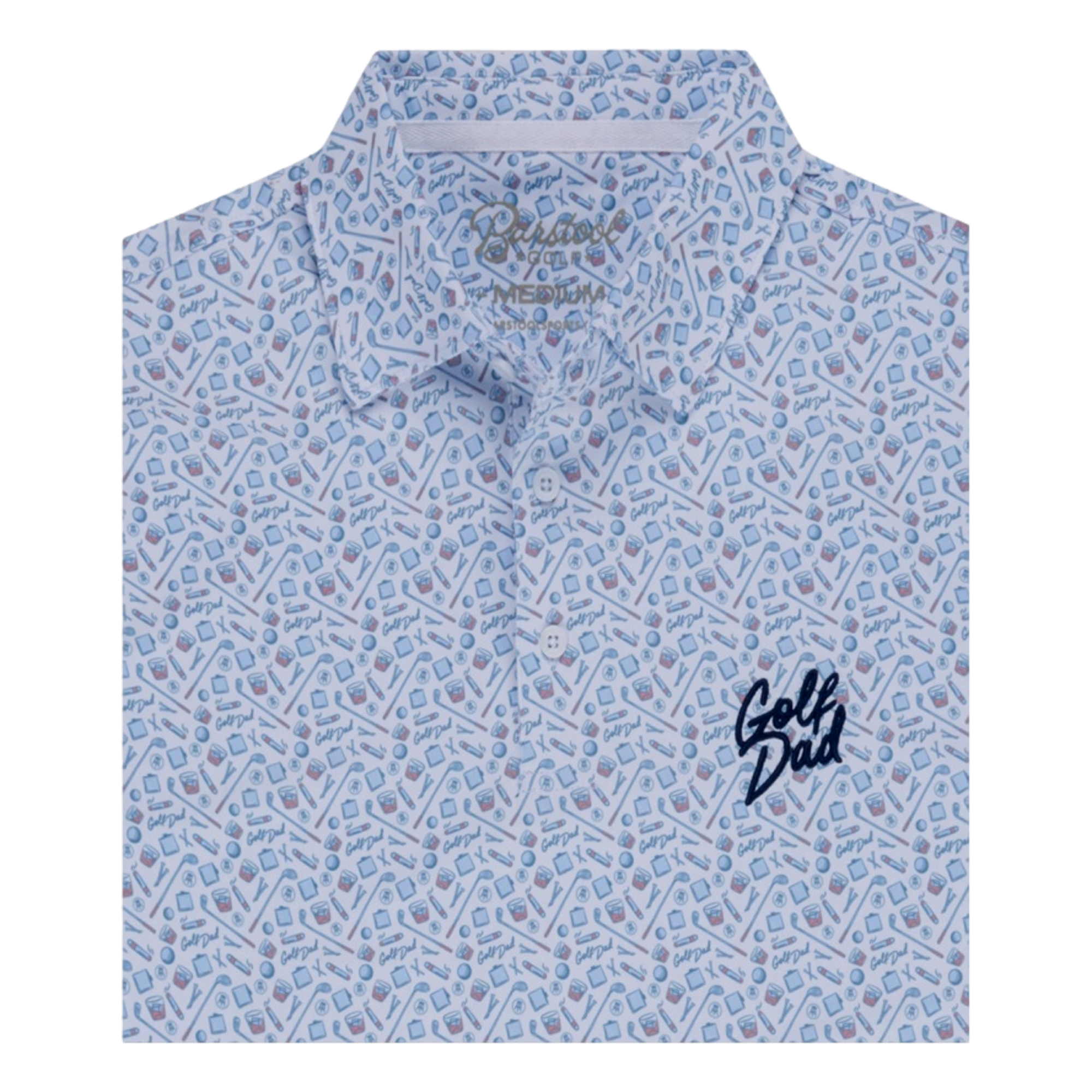 American Flag Golf Dad Men's Golf Polo Shirt