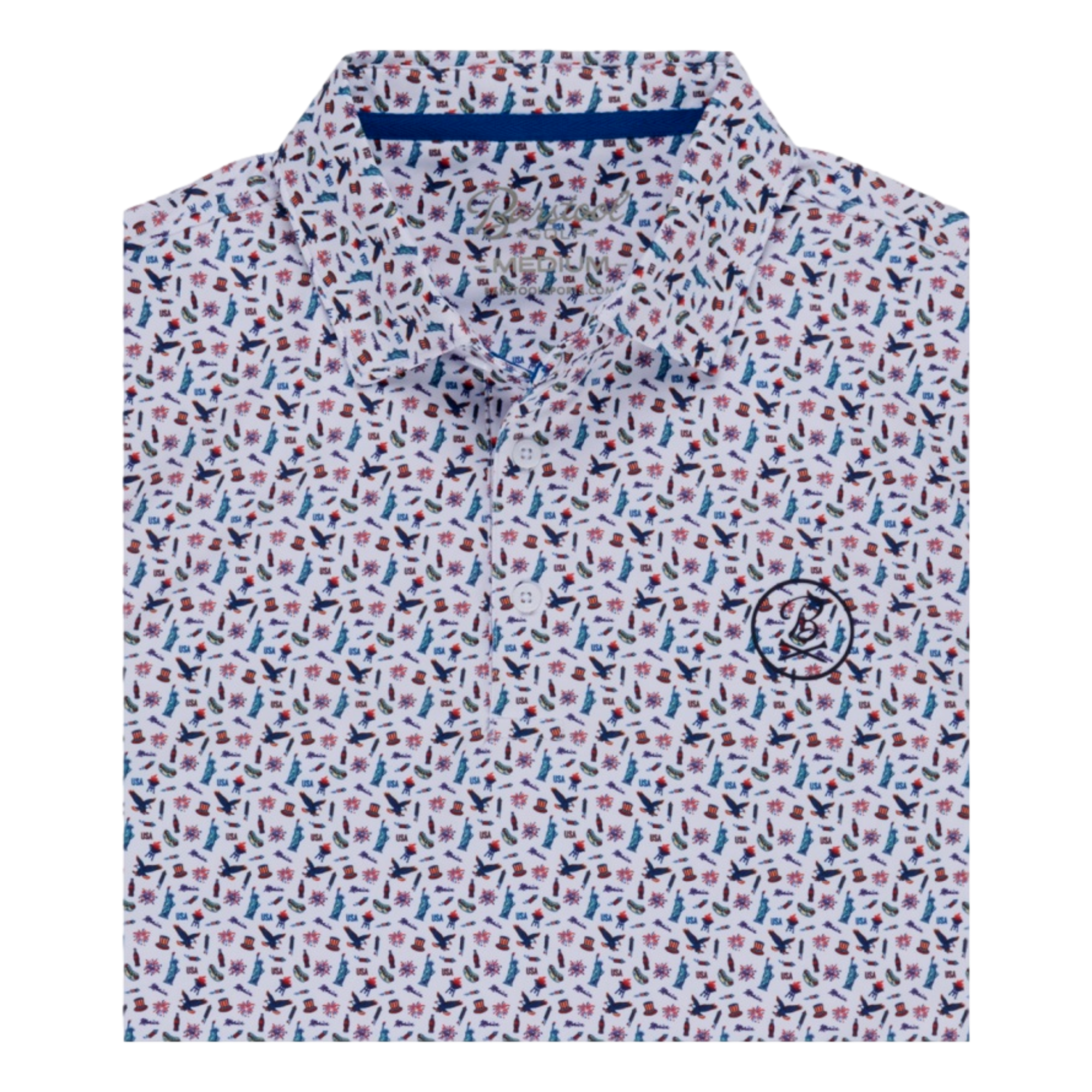 Barstool Americana Men's Golf Polo Shirt