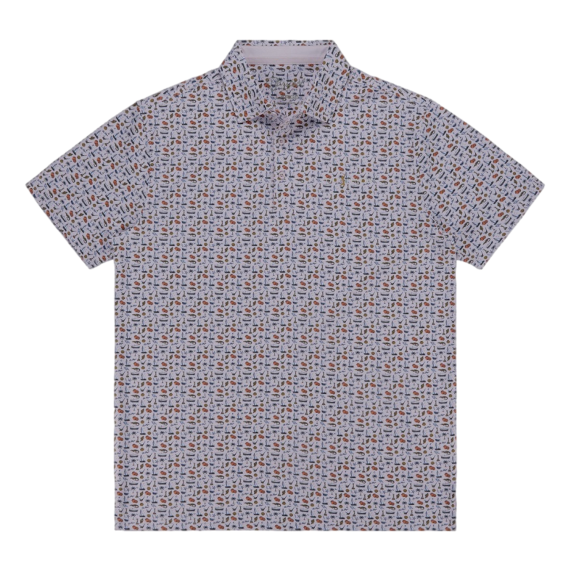 Players Garb Printed Men's Golf Polo Shirt