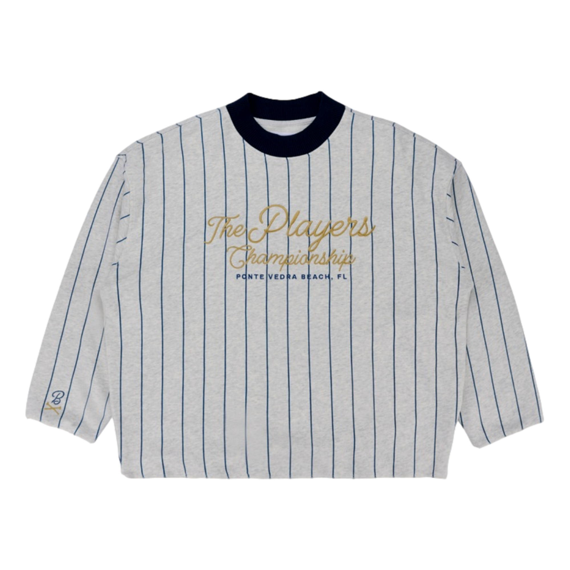 Players Pinstripe Men's Crewneck Golf Sweatshirt