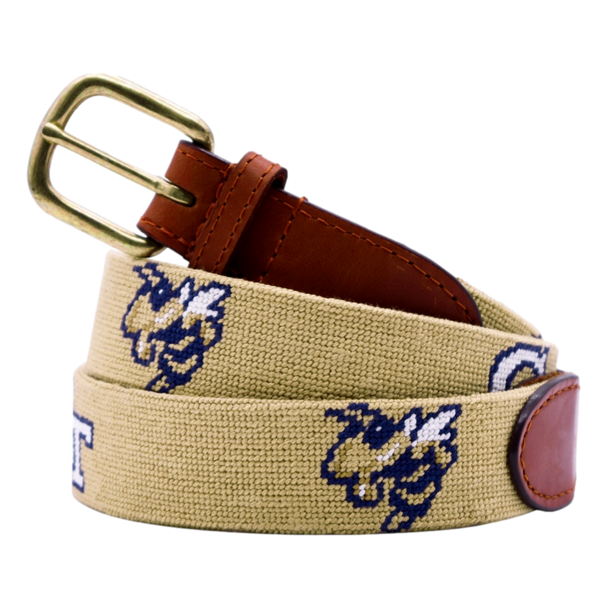Georgia Tech Yellow Jacket Hand Stitched Men's Golf Belt