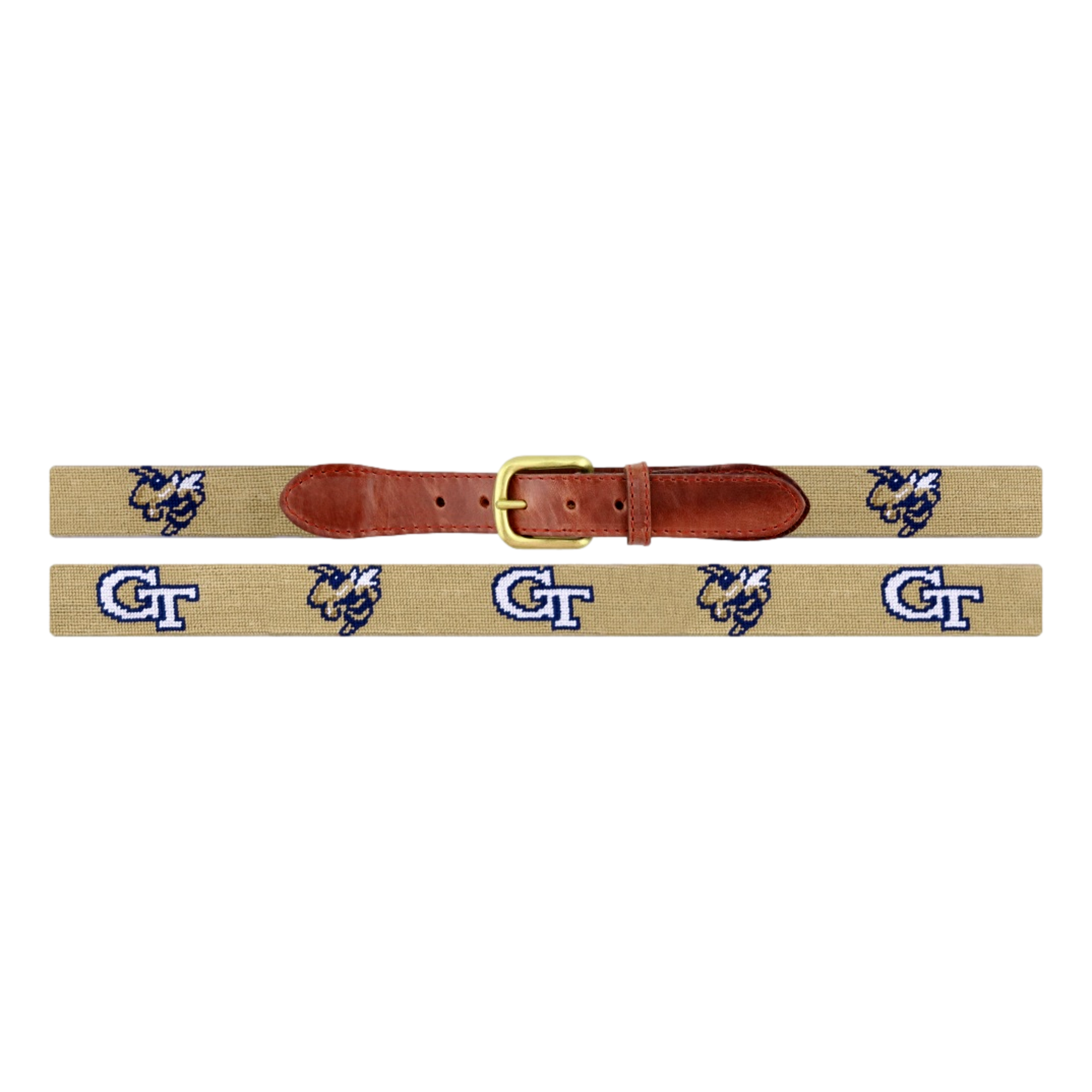Georgia Tech Yellow Jacket Hand Stitched Men's Golf Belt