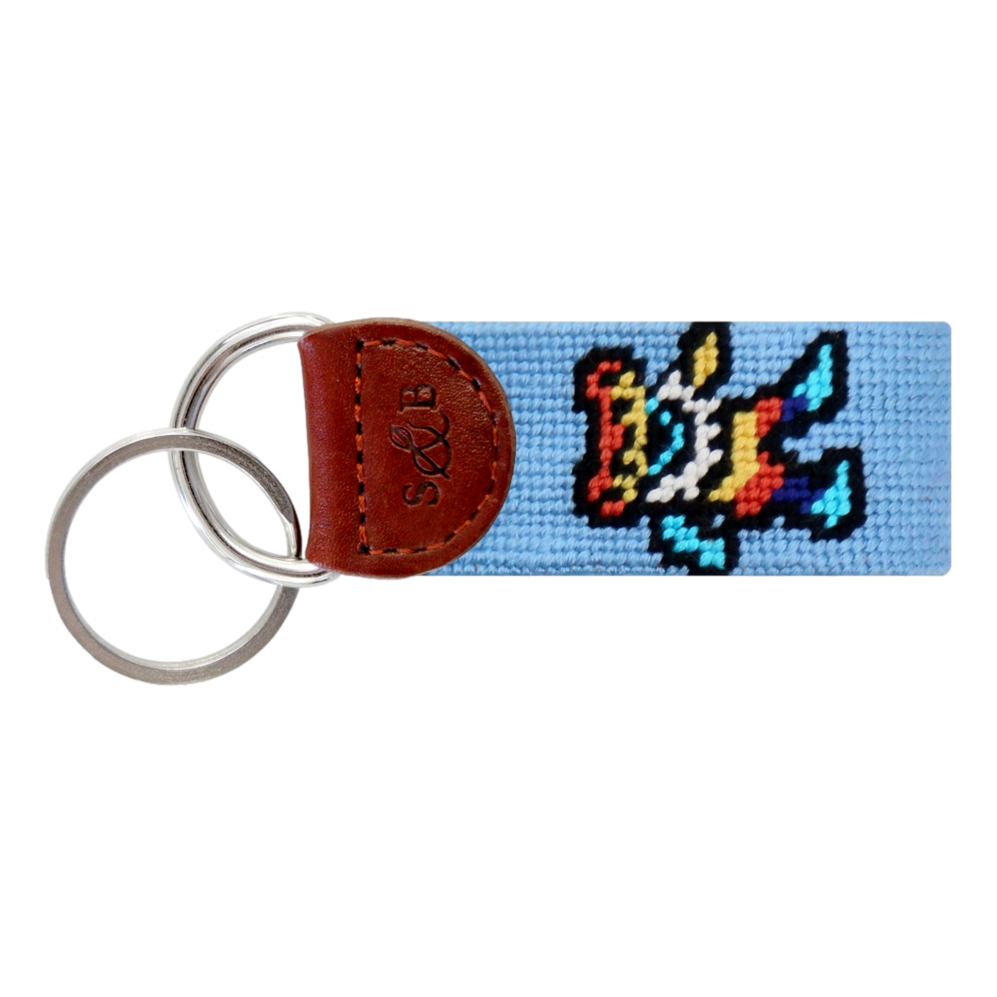 Dancing Bear Tie Die Key Fob