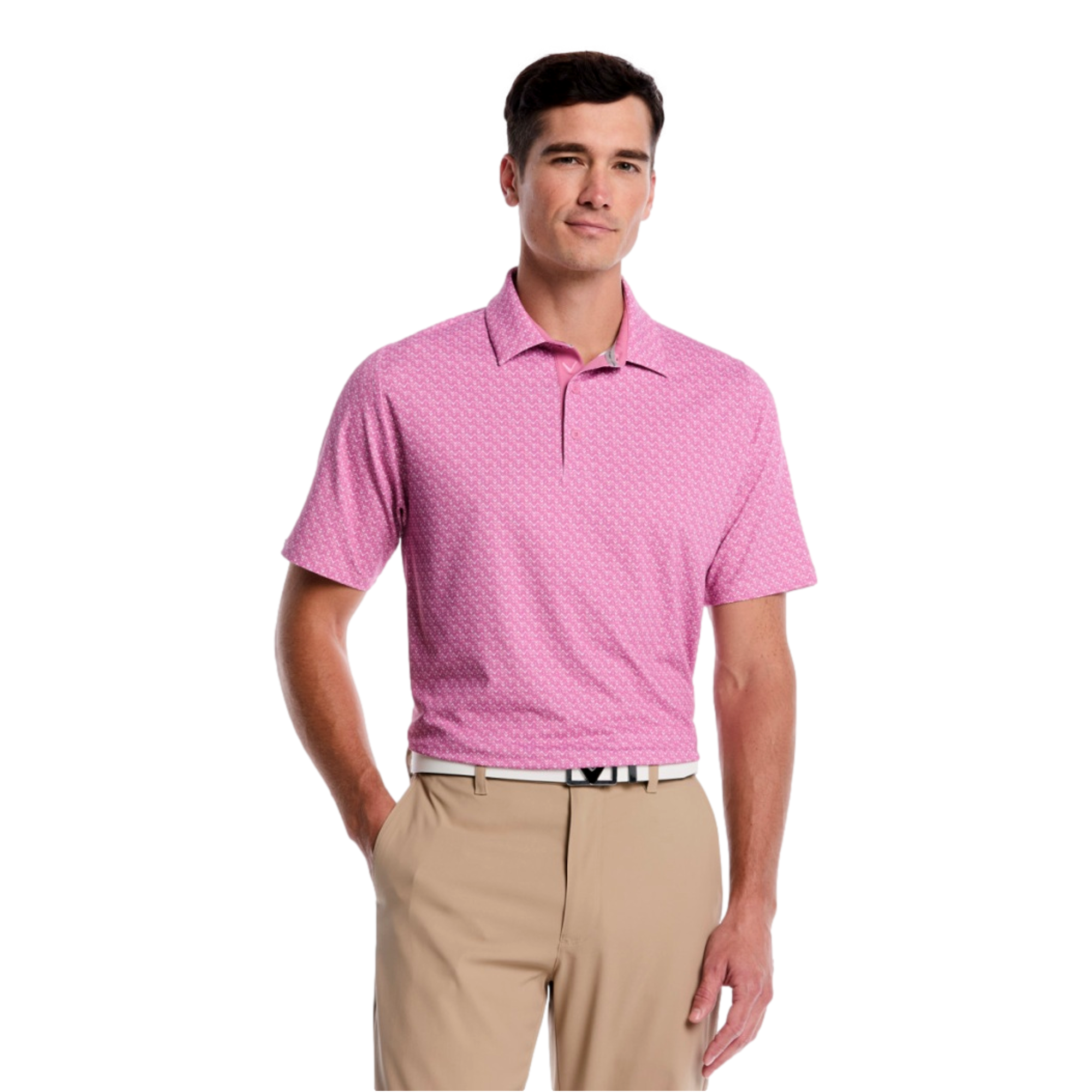 Timeless Chevron Print Men's Golf  Polo Shirt