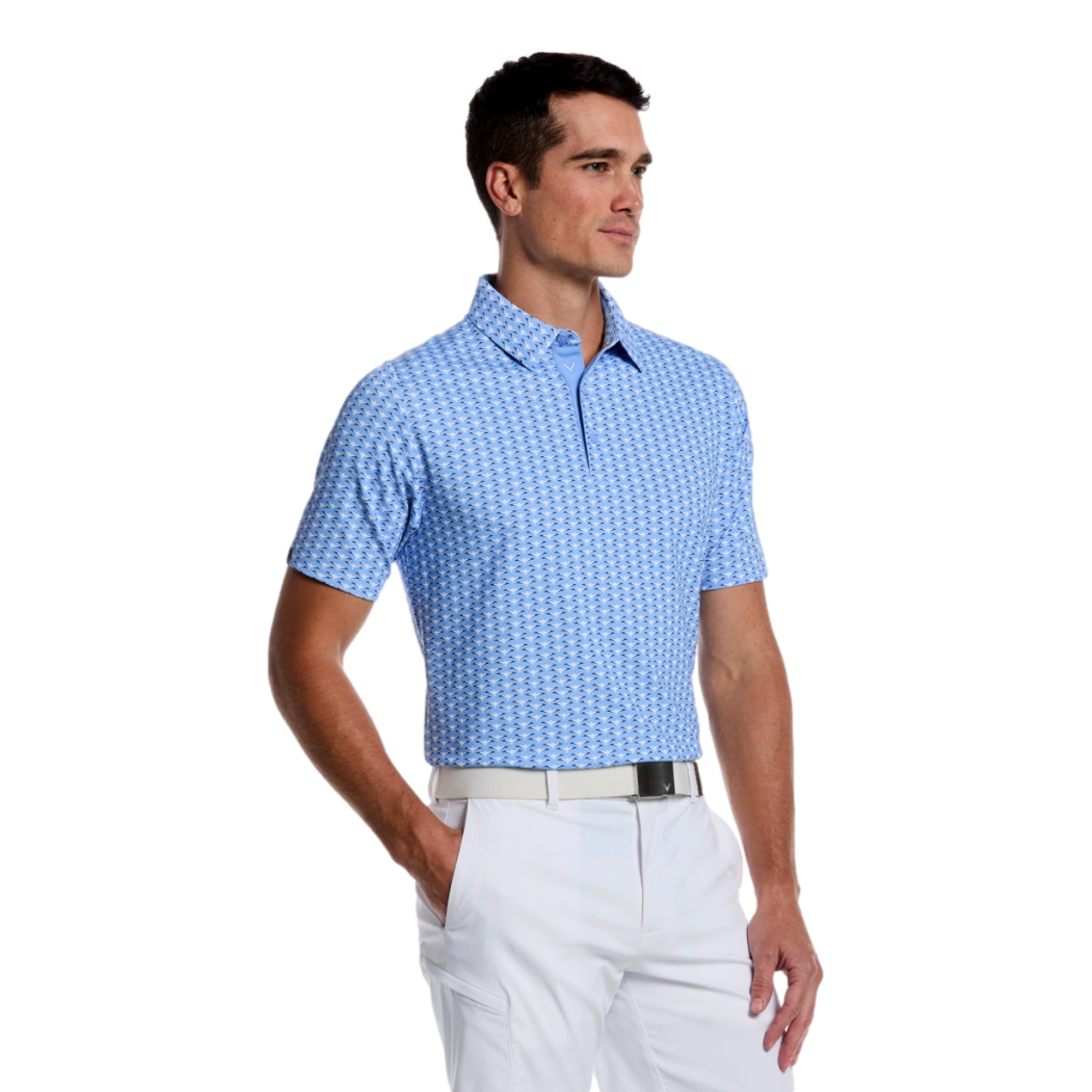 Albatross Geo Print Men's Golf  Polo Shirt
