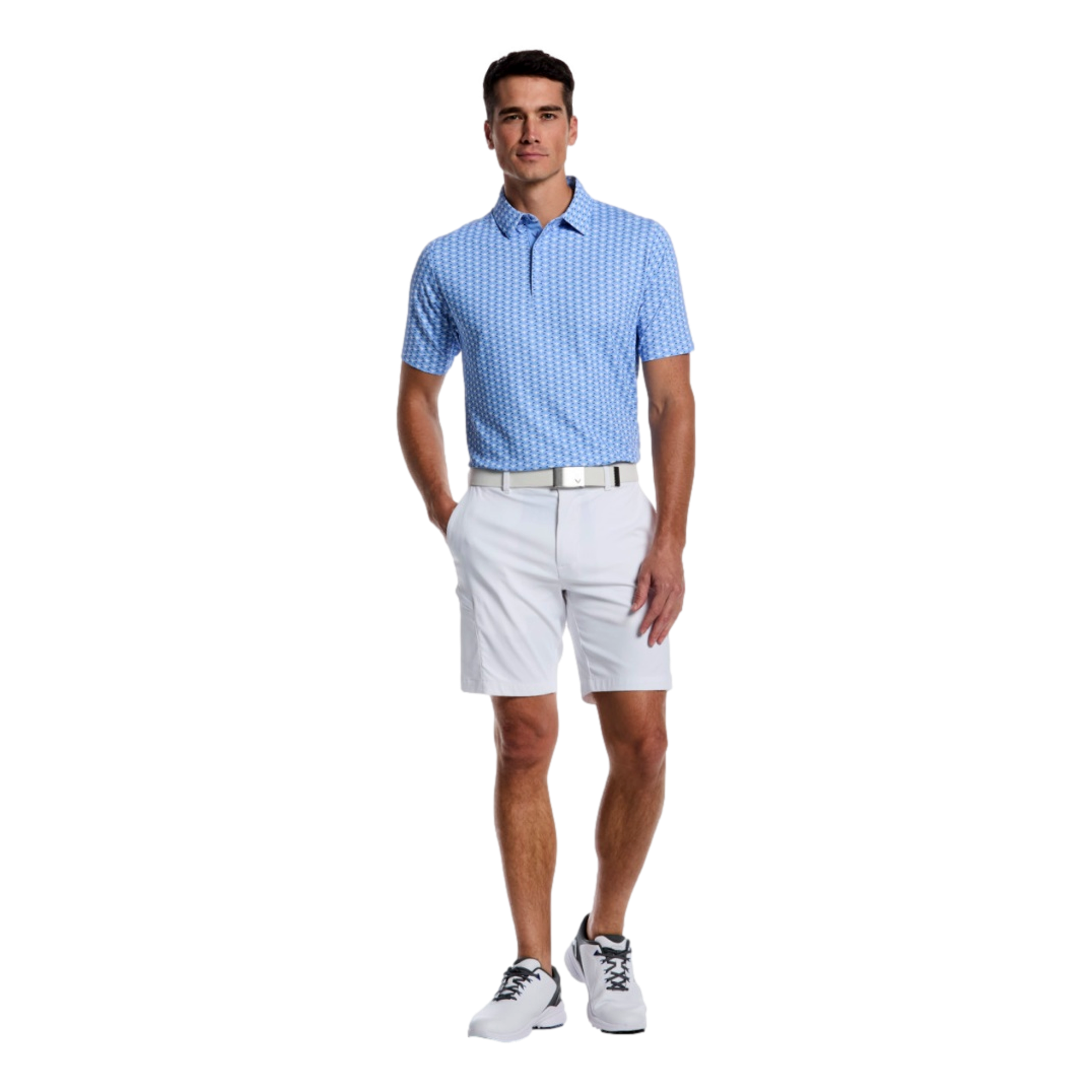 Albatross Geo Print Men's Golf  Polo Shirt