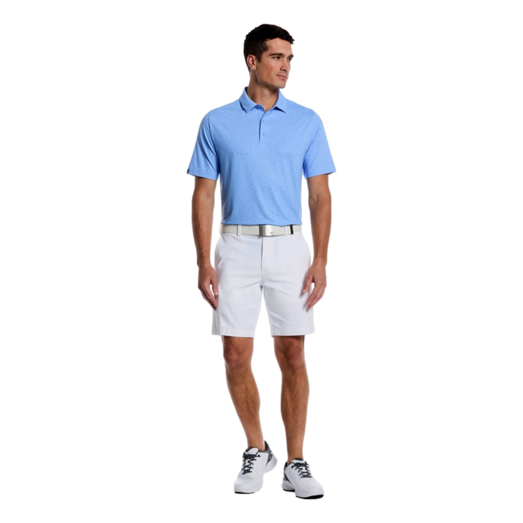 Essential Chevron Gingham Printed Men's Golf  Polo Shirt