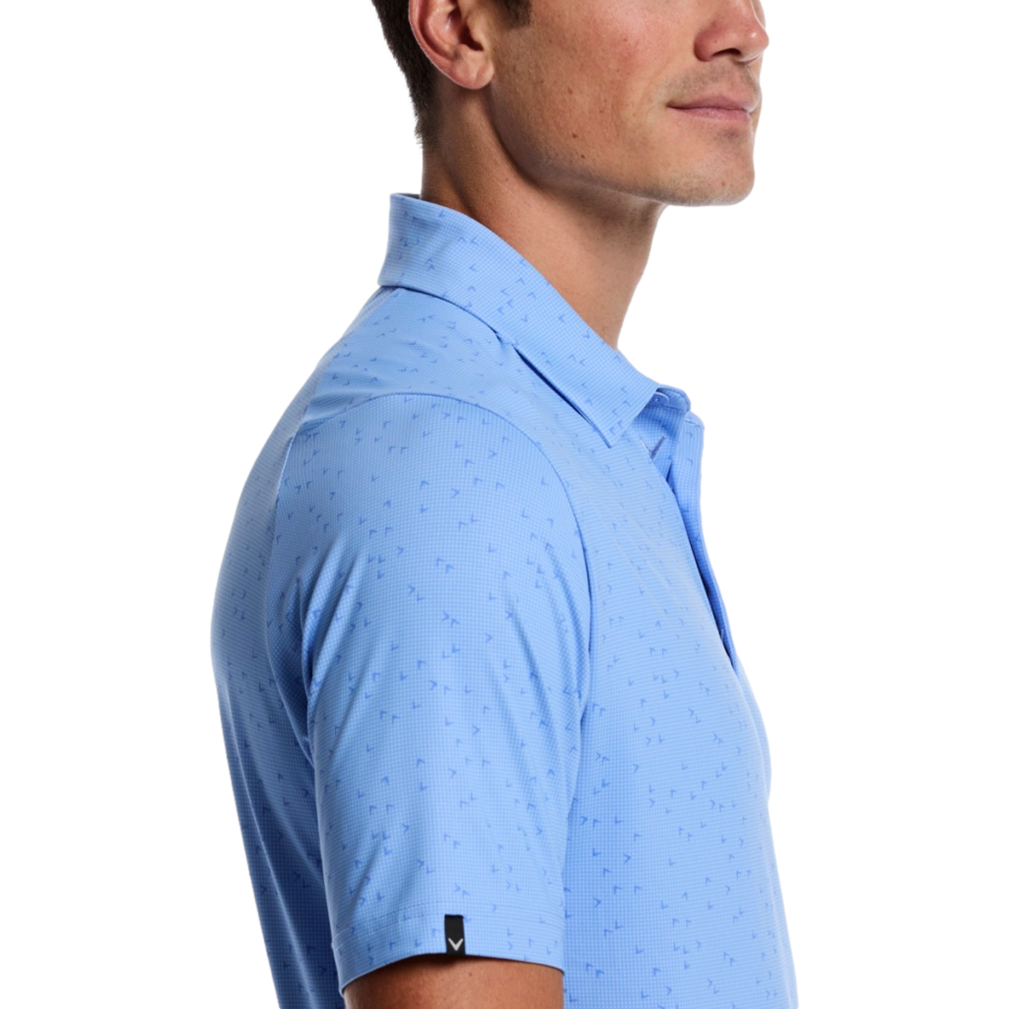 Essential Chevron Gingham Printed Men's Golf  Polo Shirt