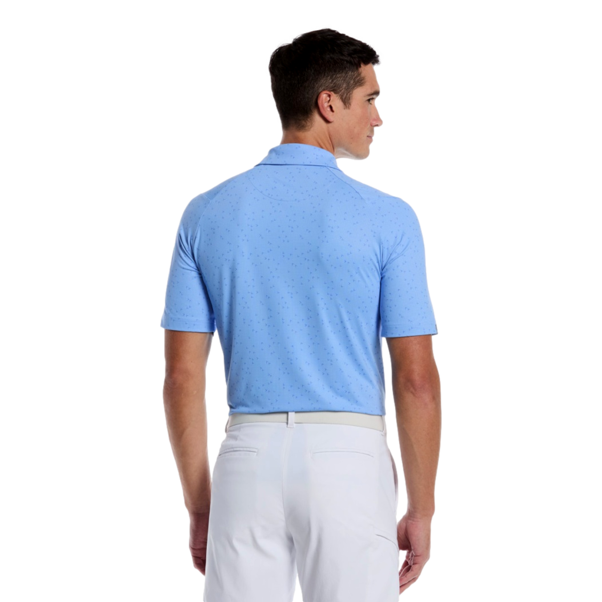 Essential Chevron Gingham Printed Men's Golf  Polo Shirt