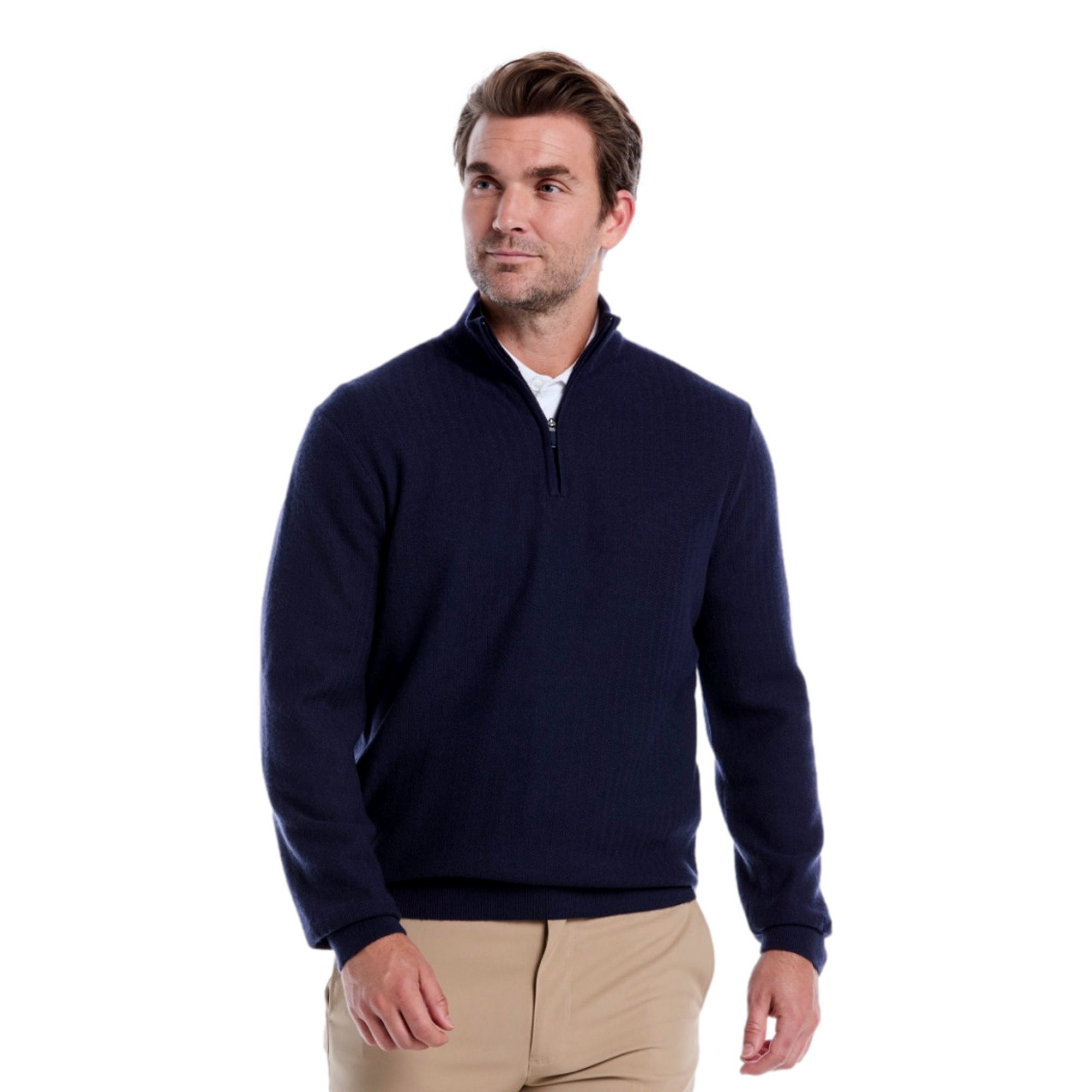 Textured Men's Golf Quarter Zip