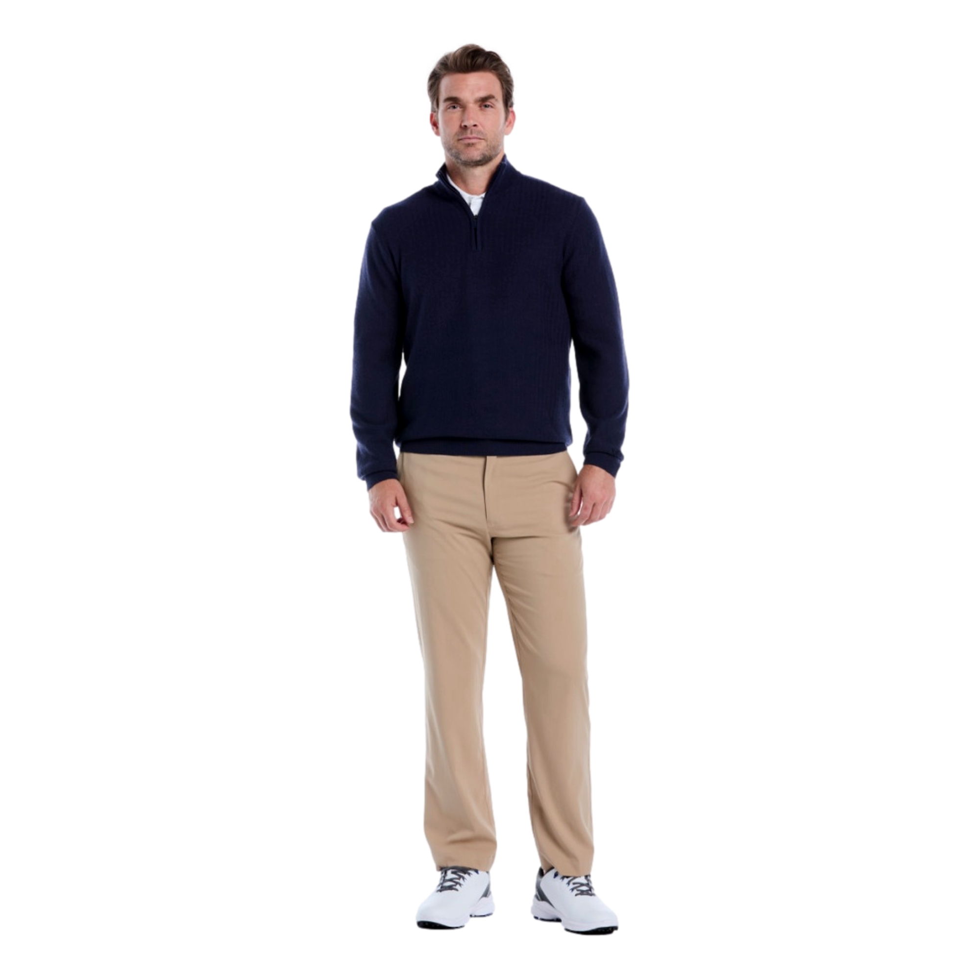 Textured Men's Golf Quarter Zip