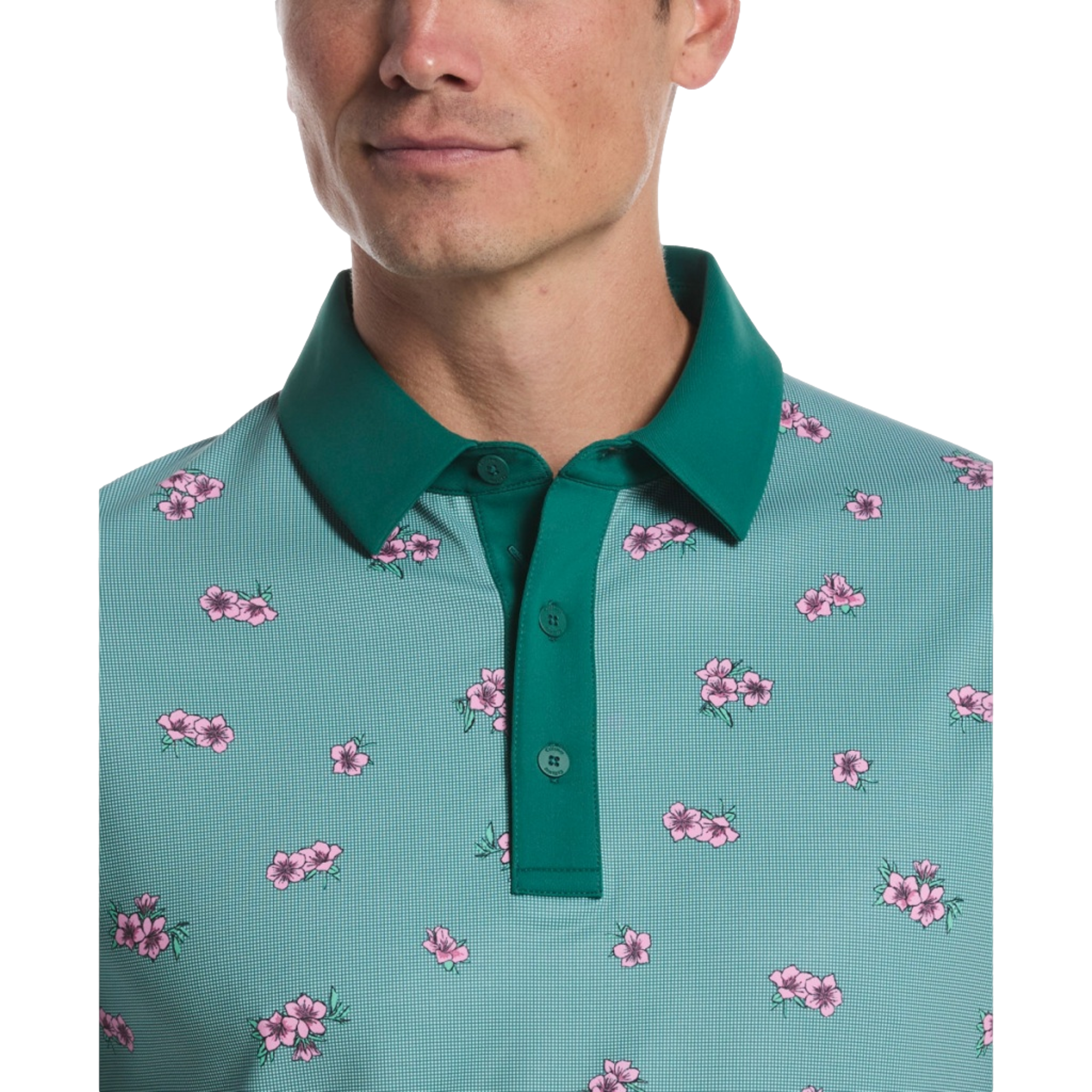 Azalea Gingham Print Men's Golf  Polo Shirt