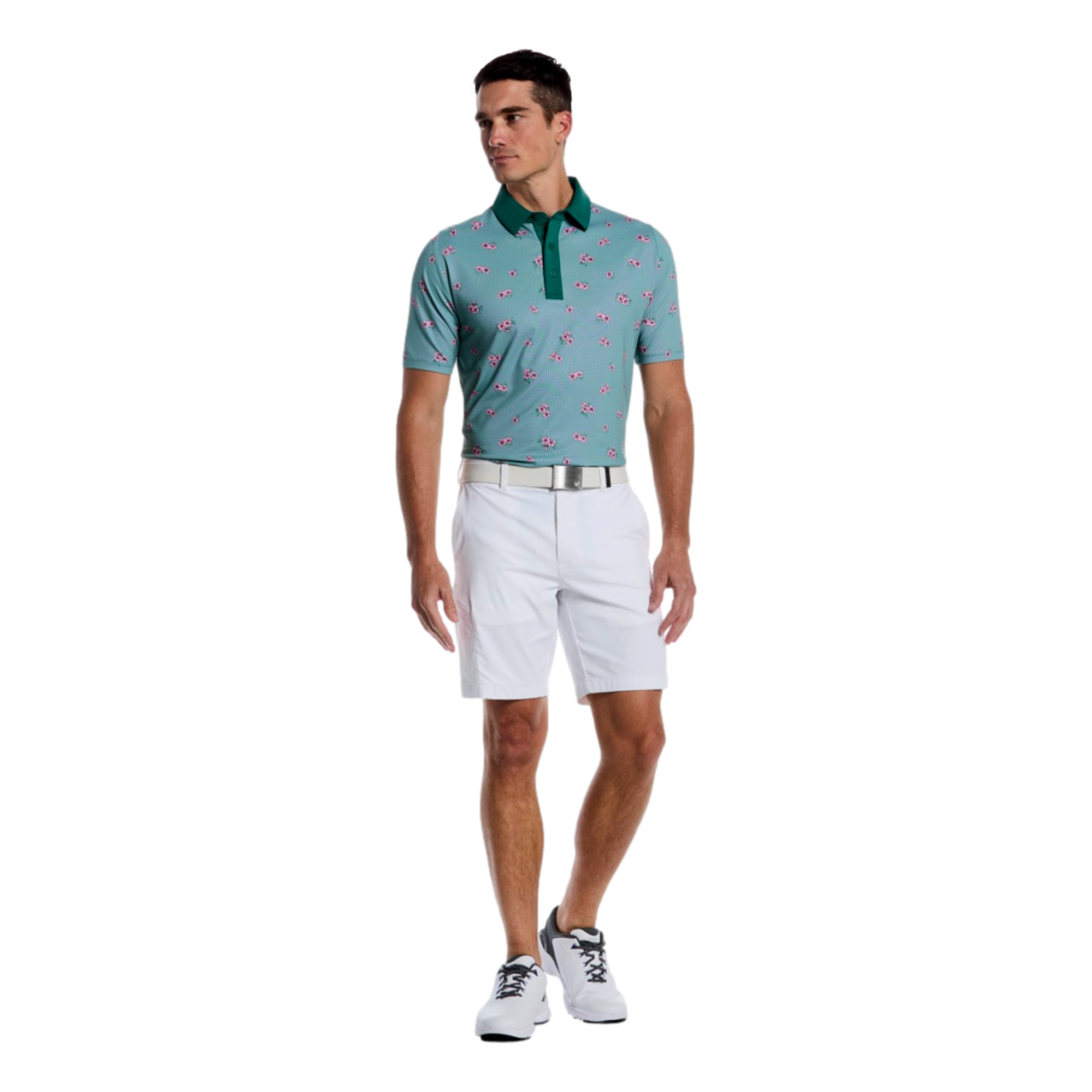 Azalea Gingham Print Men's Golf  Polo Shirt