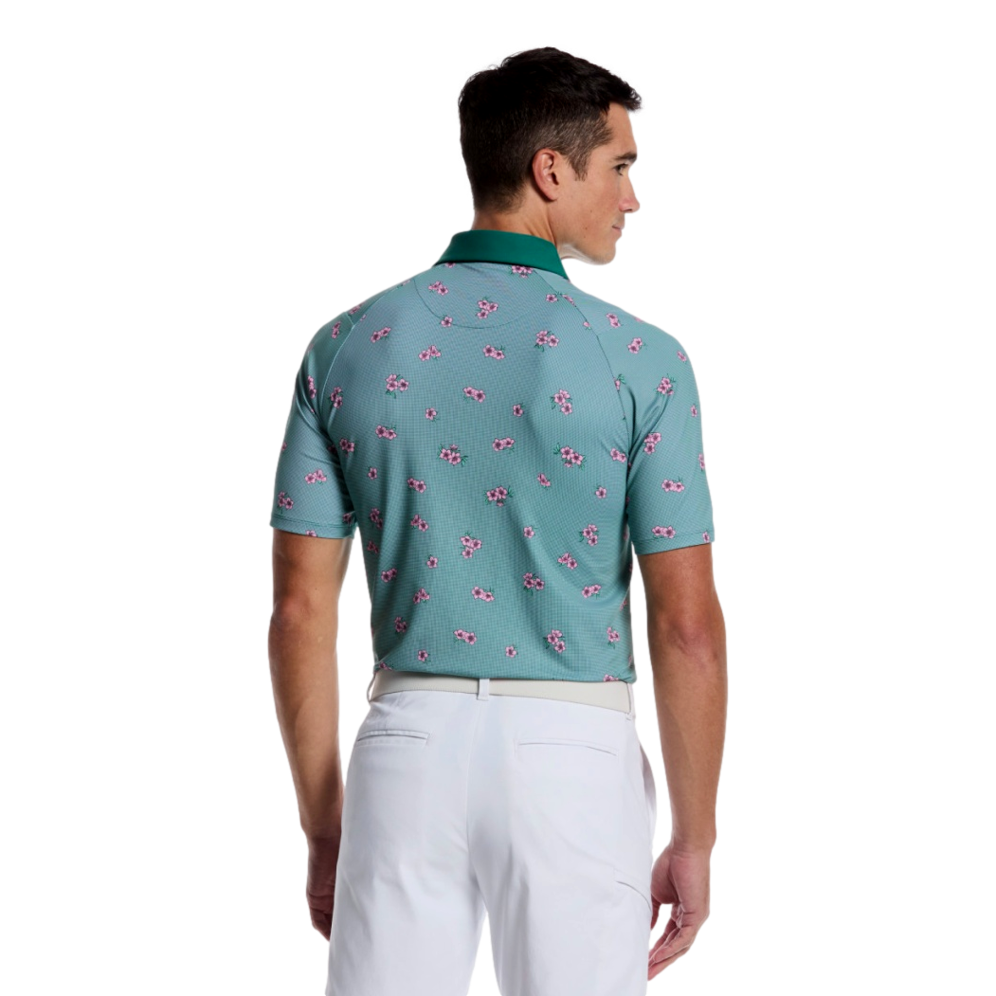 Azalea Gingham Print Men's Golf  Polo Shirt