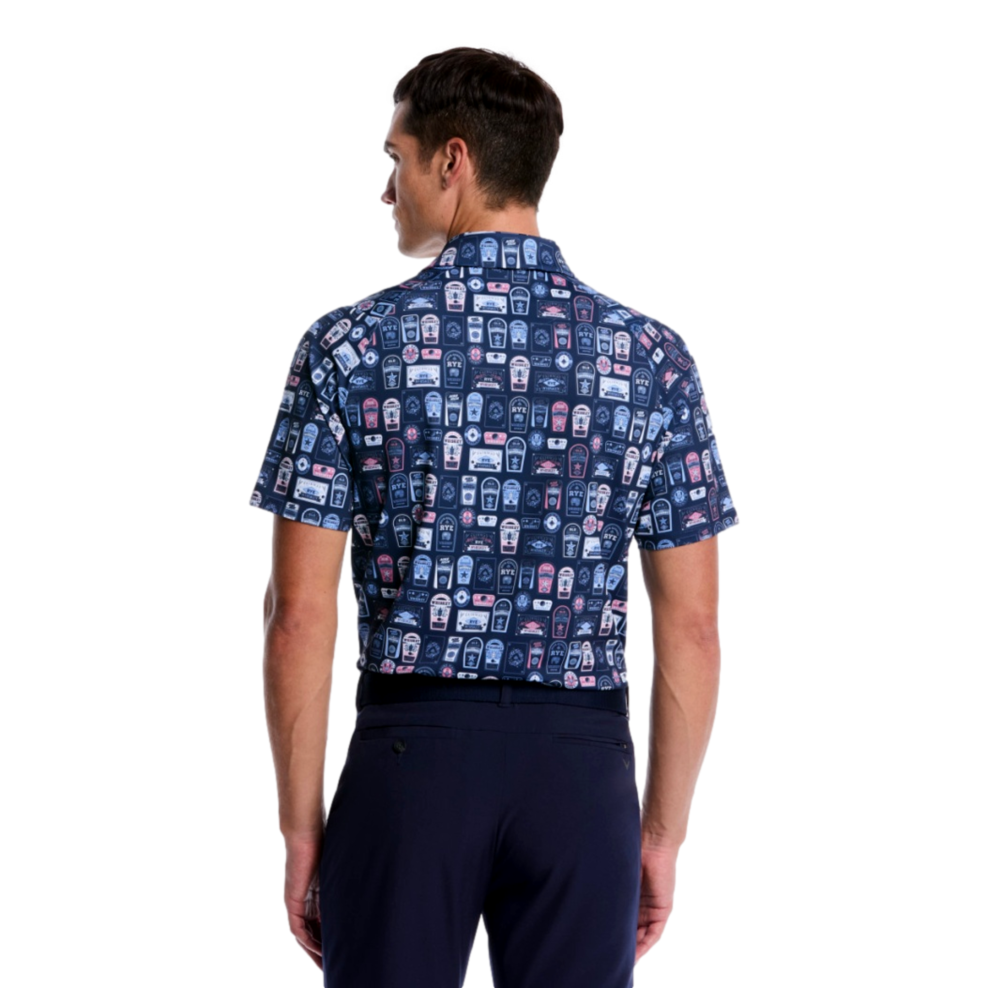 Whiskey Ace Print Men's Golf  Polo Shirt