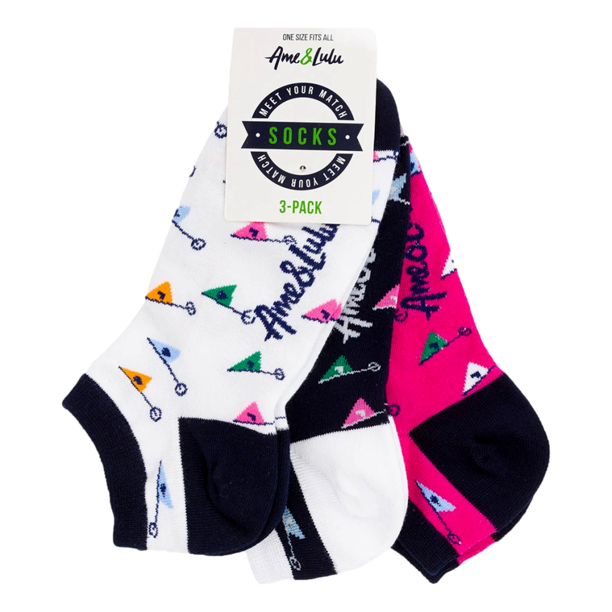 Rainbow Flags Women's 3-Pack Golf Socks