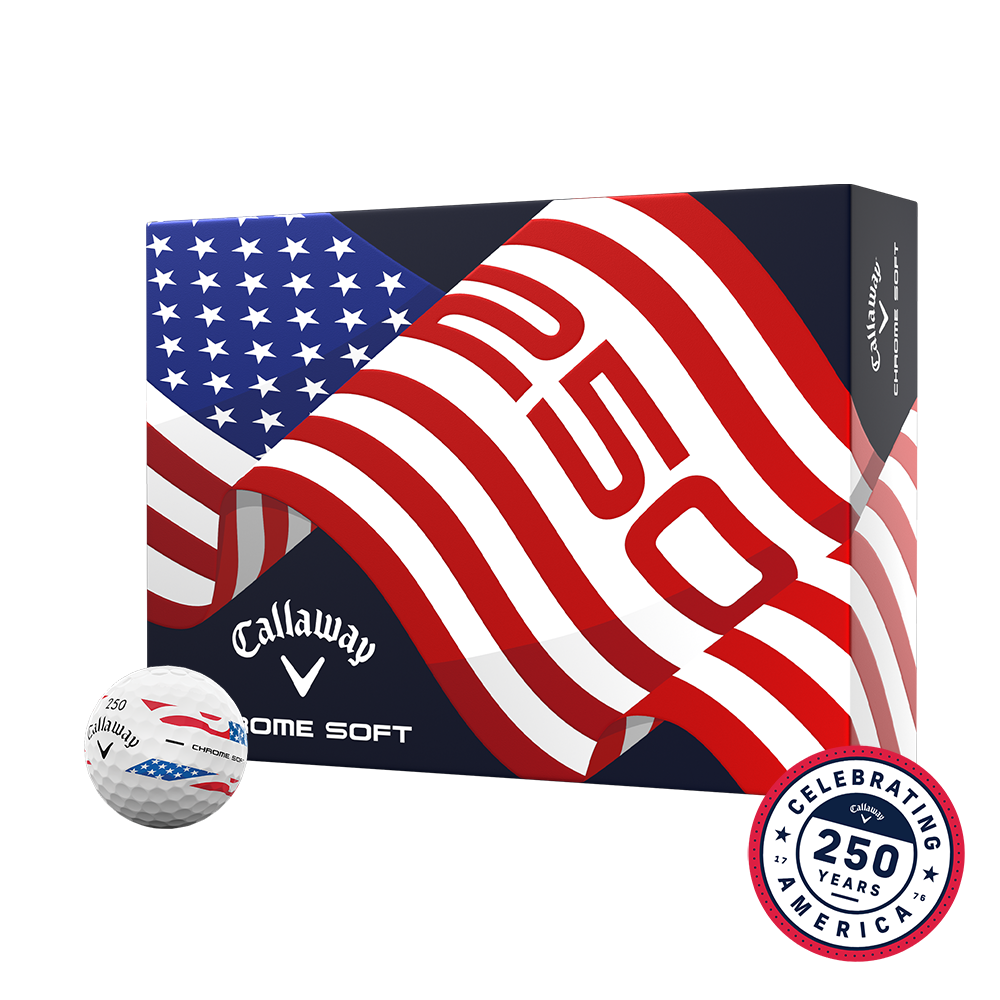 Chrome Soft USA Stripe Golf Balls