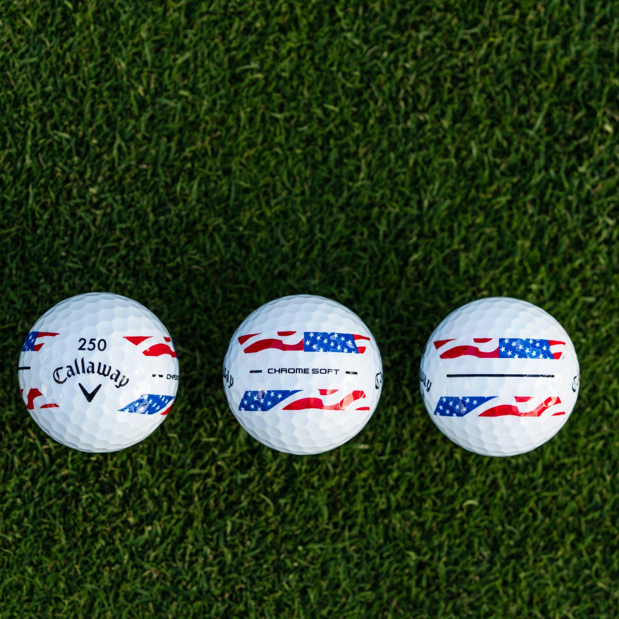 Chrome Soft USA Stripe Golf Balls