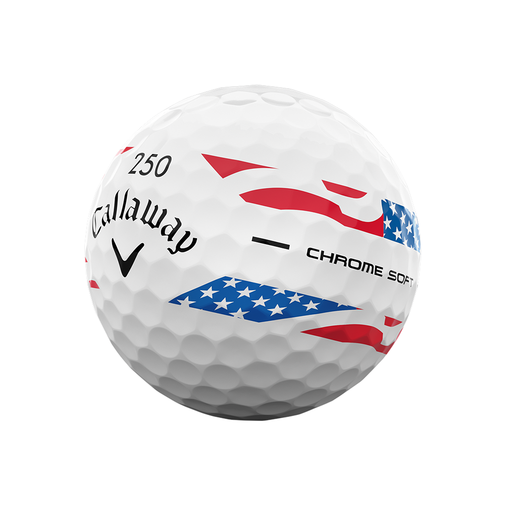 Chrome Tour USA Stripe Golf Balls