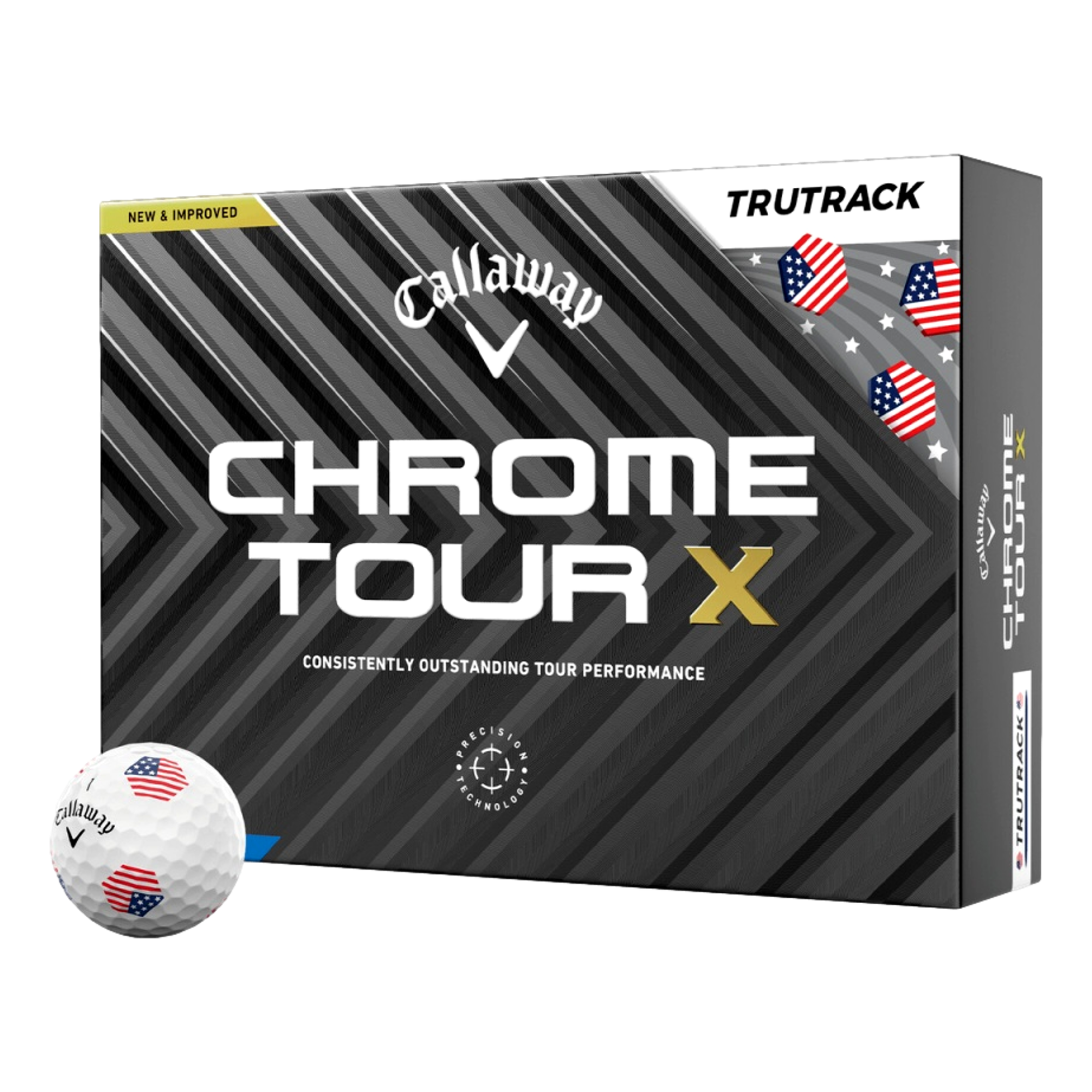 Chrome Tour X USA Stripe Golf Balls
