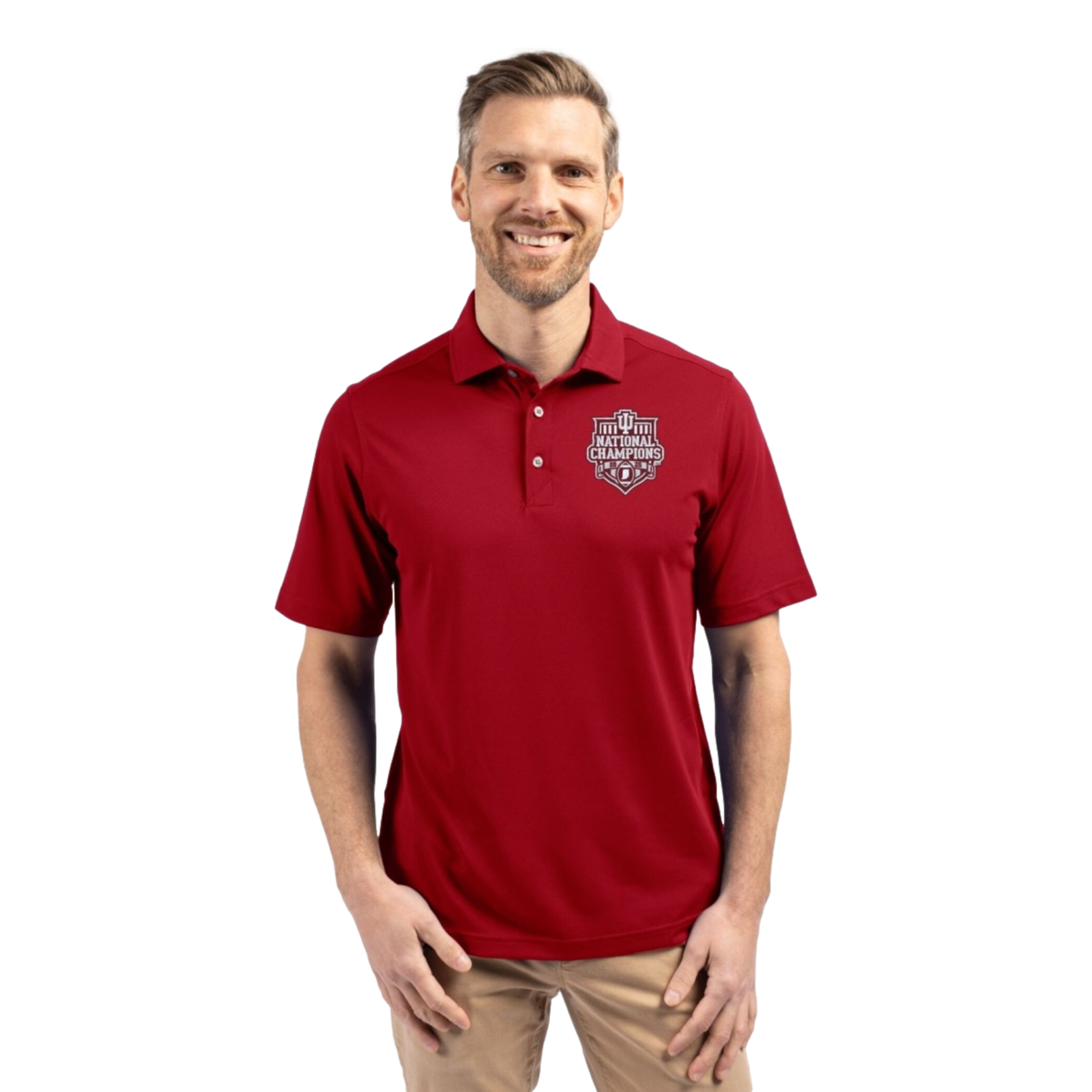 Indiana National Championship  Virtue Eco Pique Men's Golf Polo Shirt