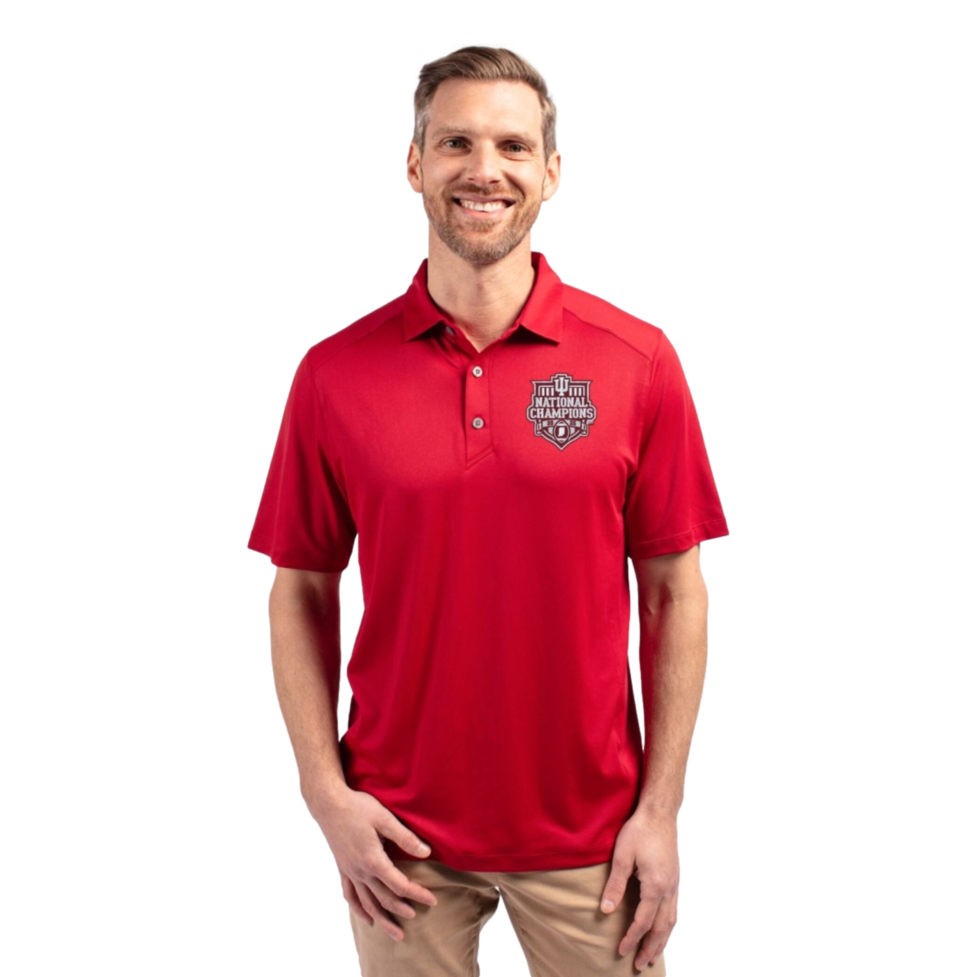 Indiana National Championship Forge Eco Stretch Men's Golf Polo Shirt