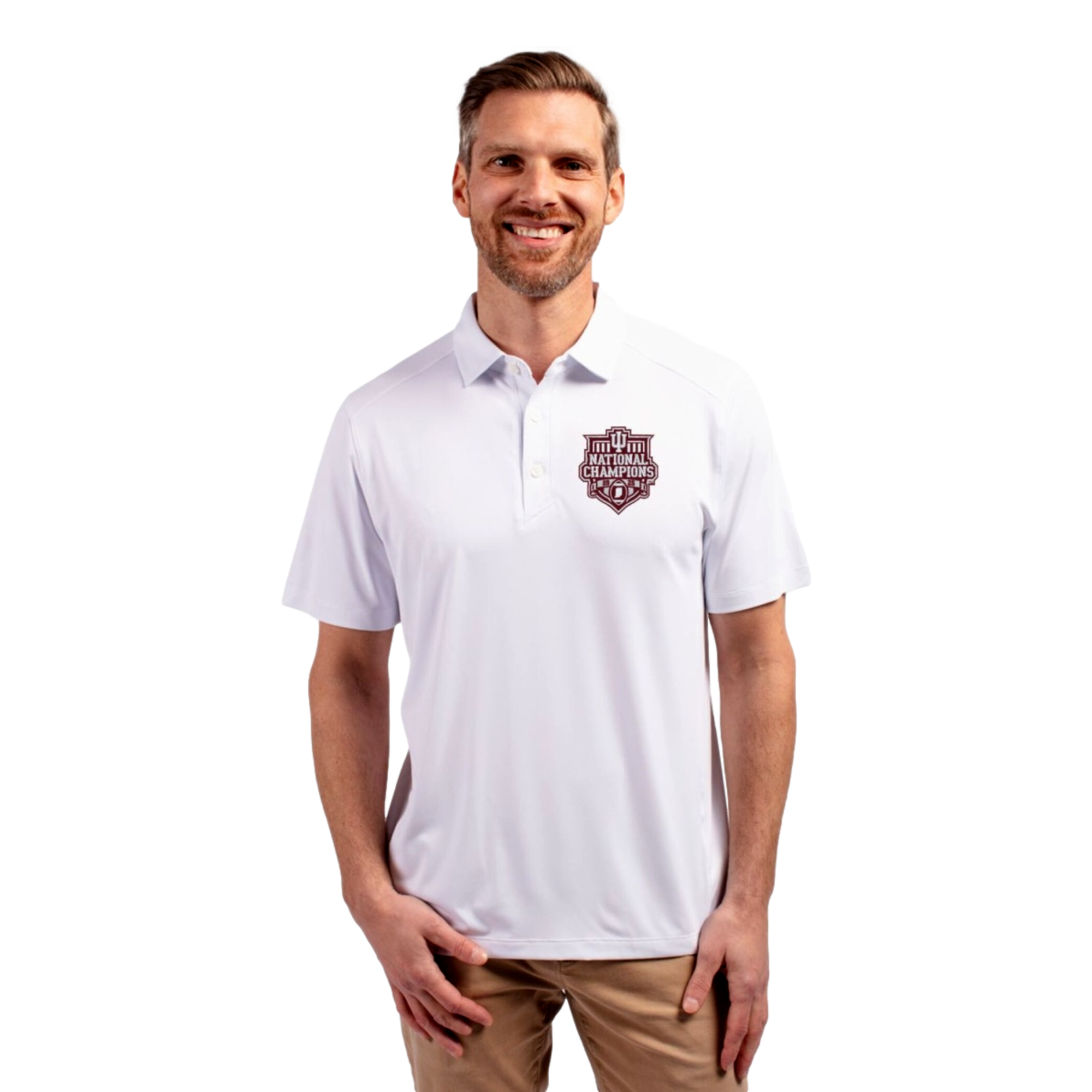 Indiana National Championship Forge Eco Stretch Men's Golf Polo Shirt