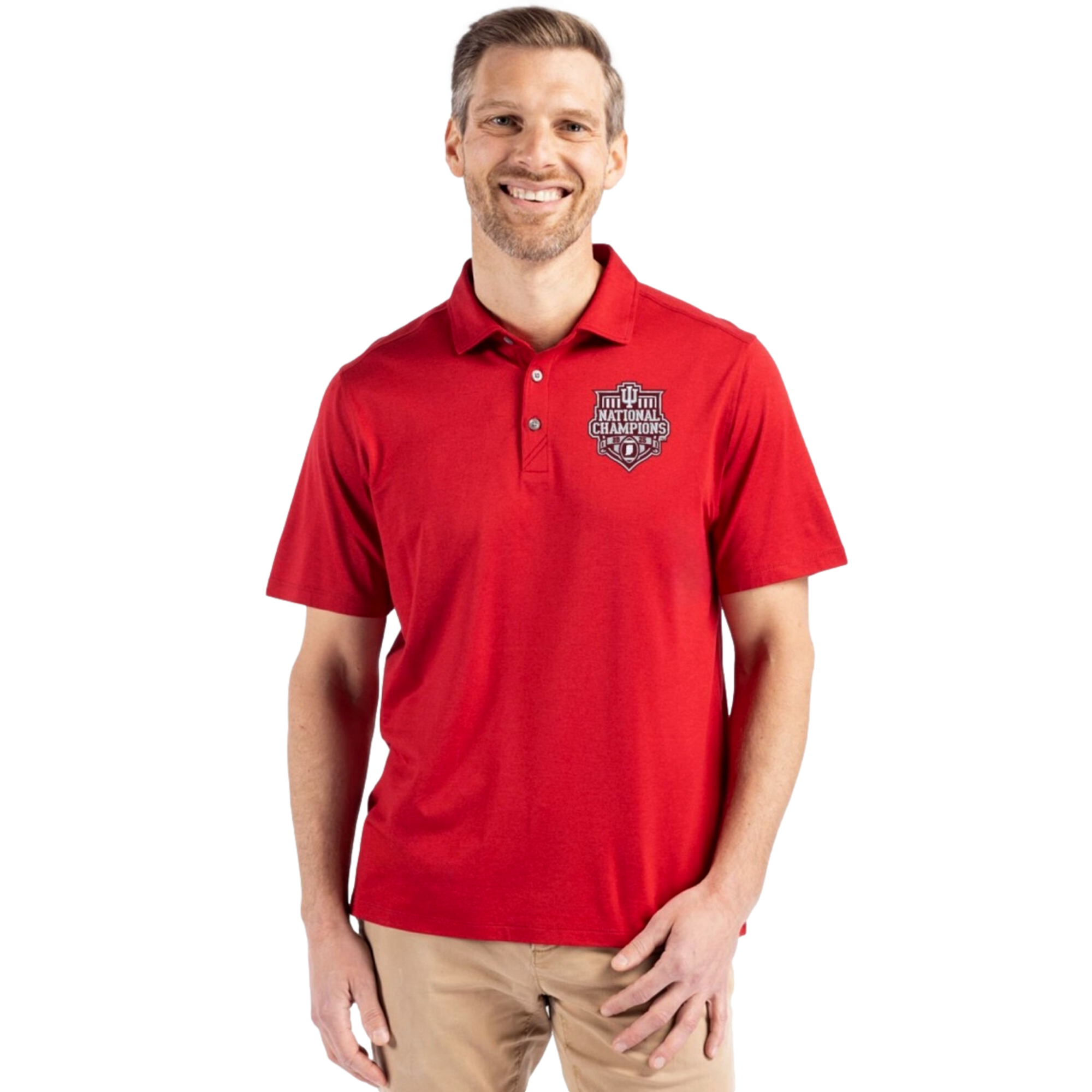 Indiana National Championship  Coastline Eco Men's Golf Polo Shirt