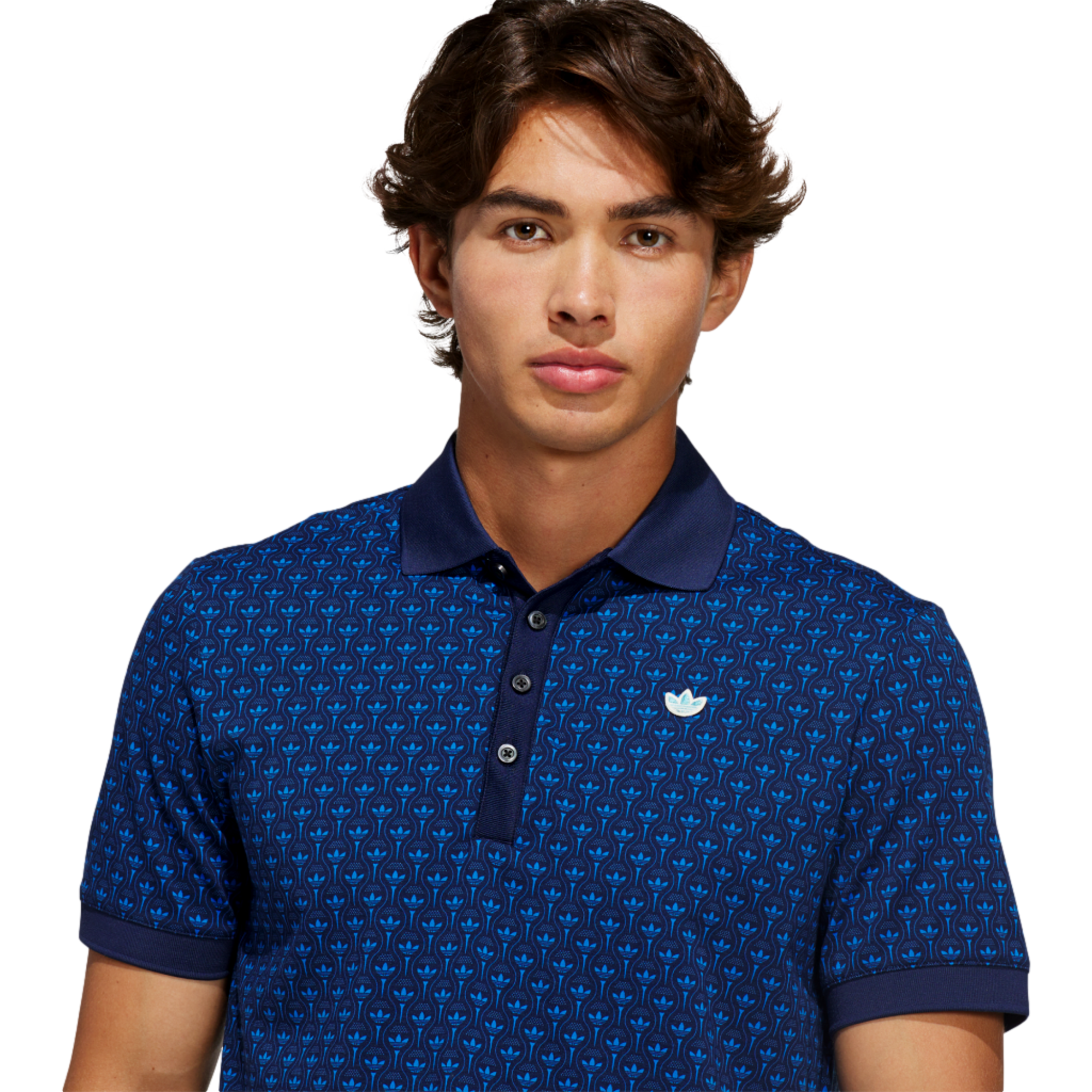 Originals All Over Trefoil Print Men's Golf Polo Shirt
