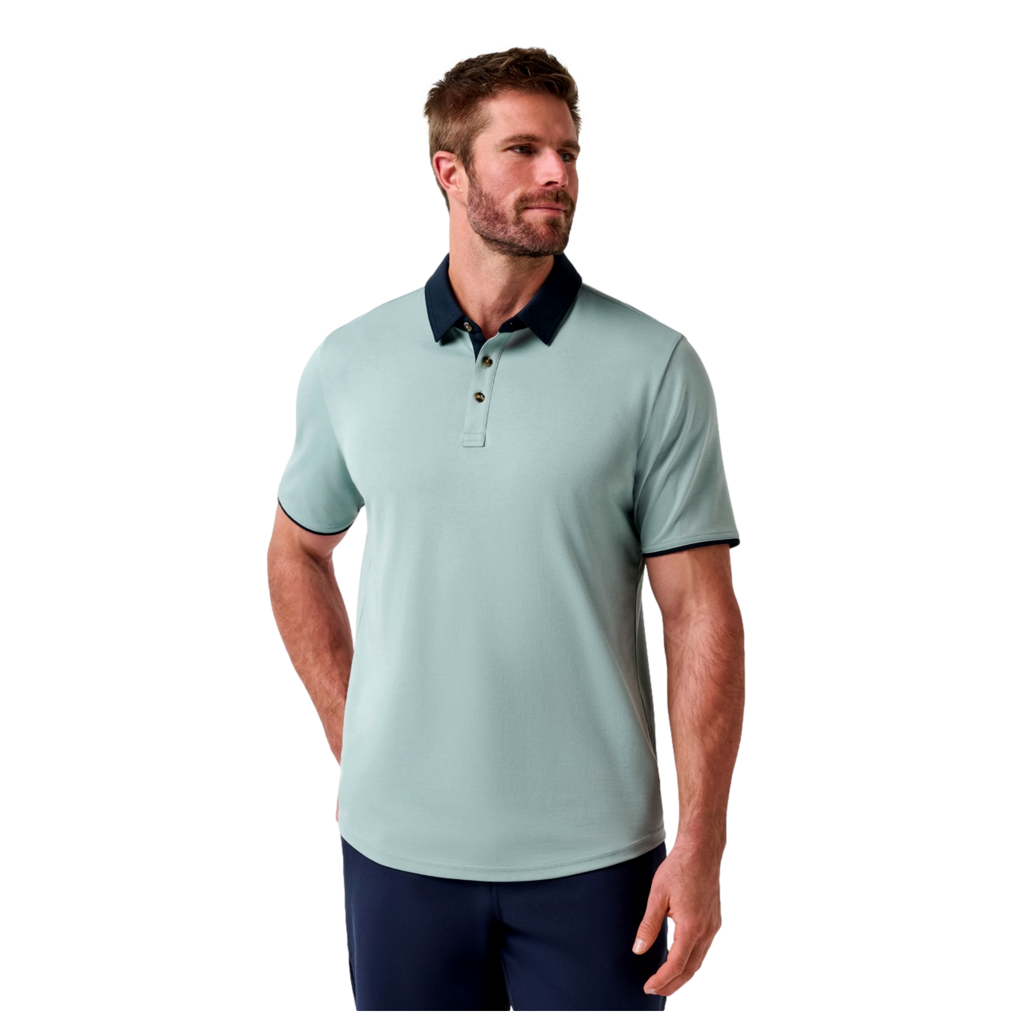 All Day Social Club Men's Short Sleeve Golf Polo