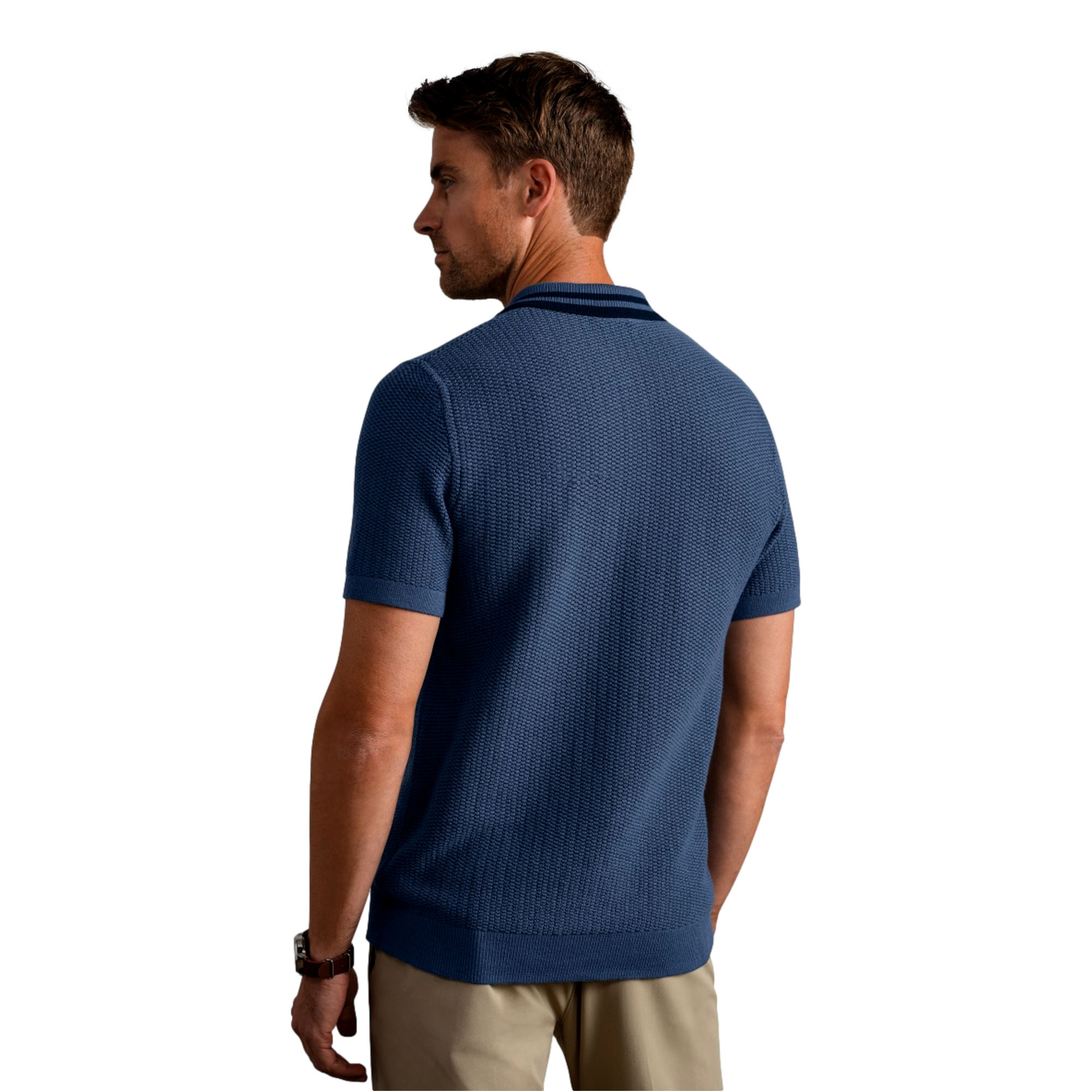 Fine Knit Sweater Men's Golf Polo Shirt