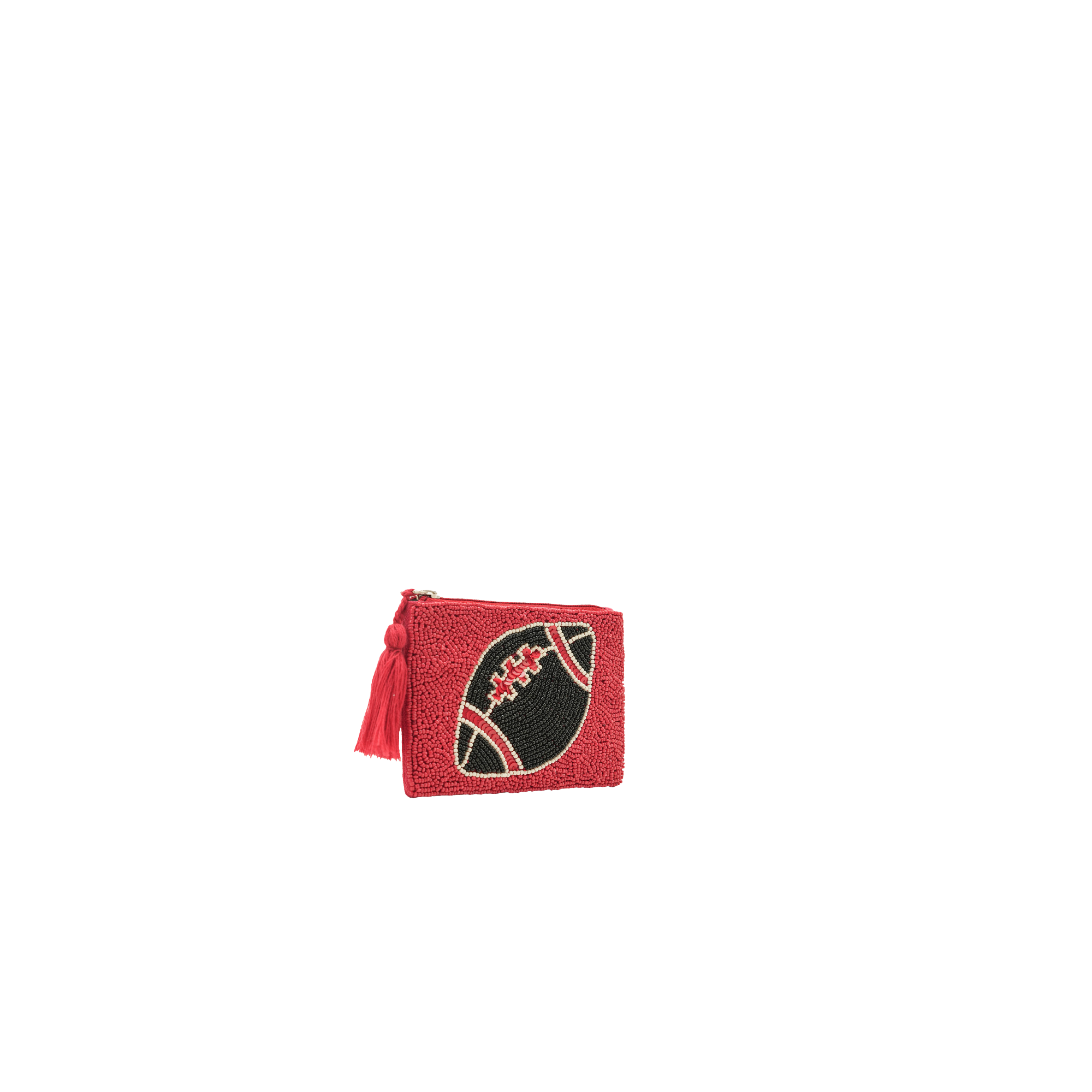 Football Beaded Pouch Bag