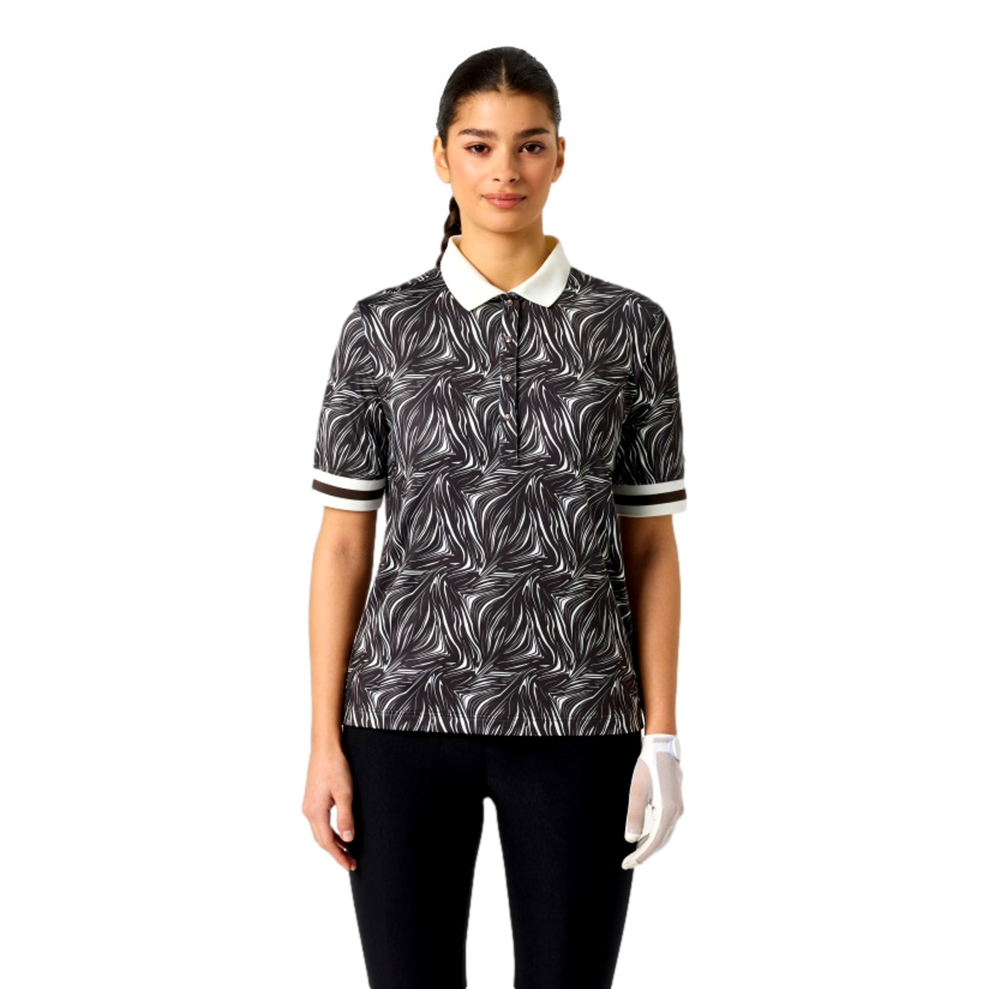 Printed Women's Short Sleeve Golf Polo Shirt