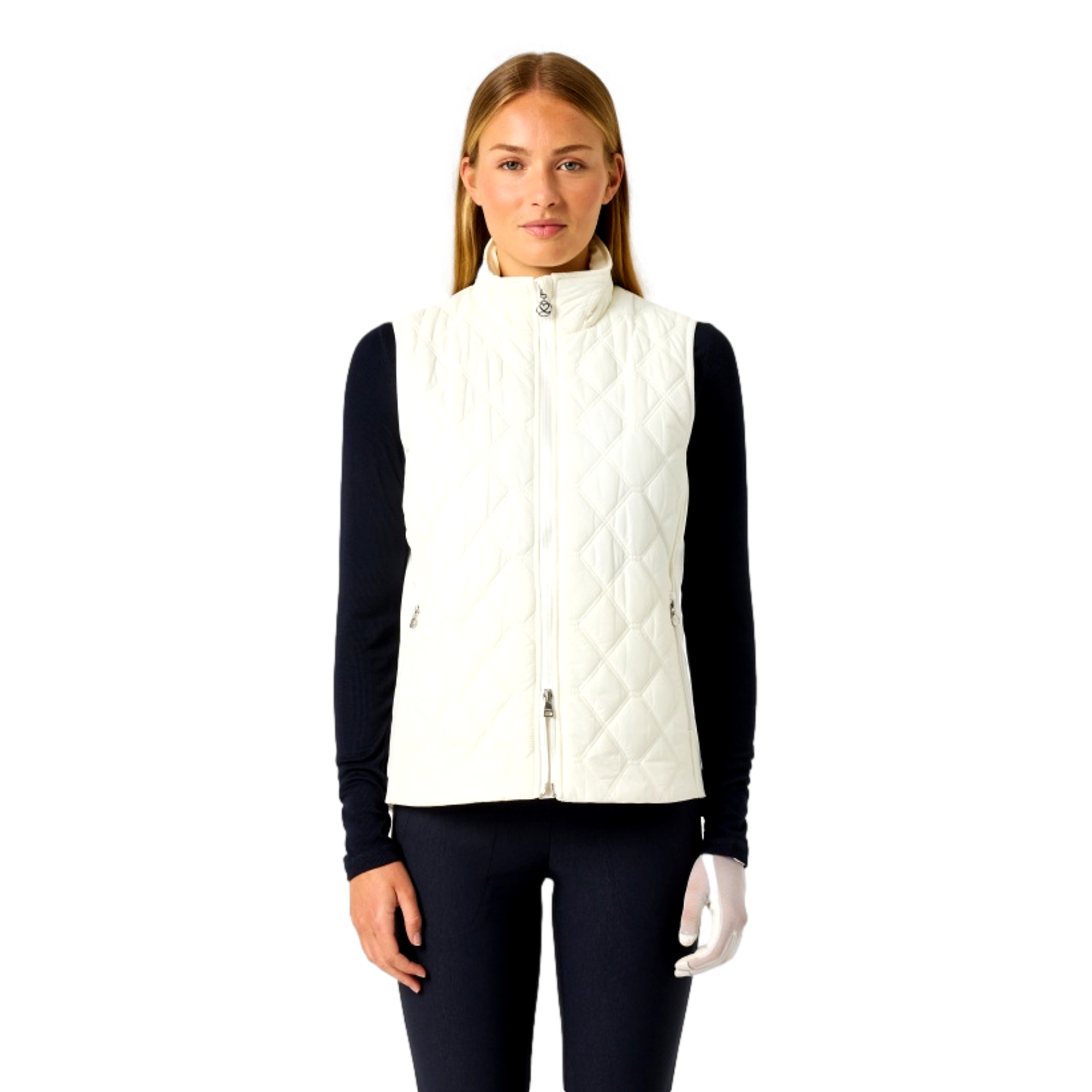 Quilt Padded Women's Short Sleeve Golf Vest