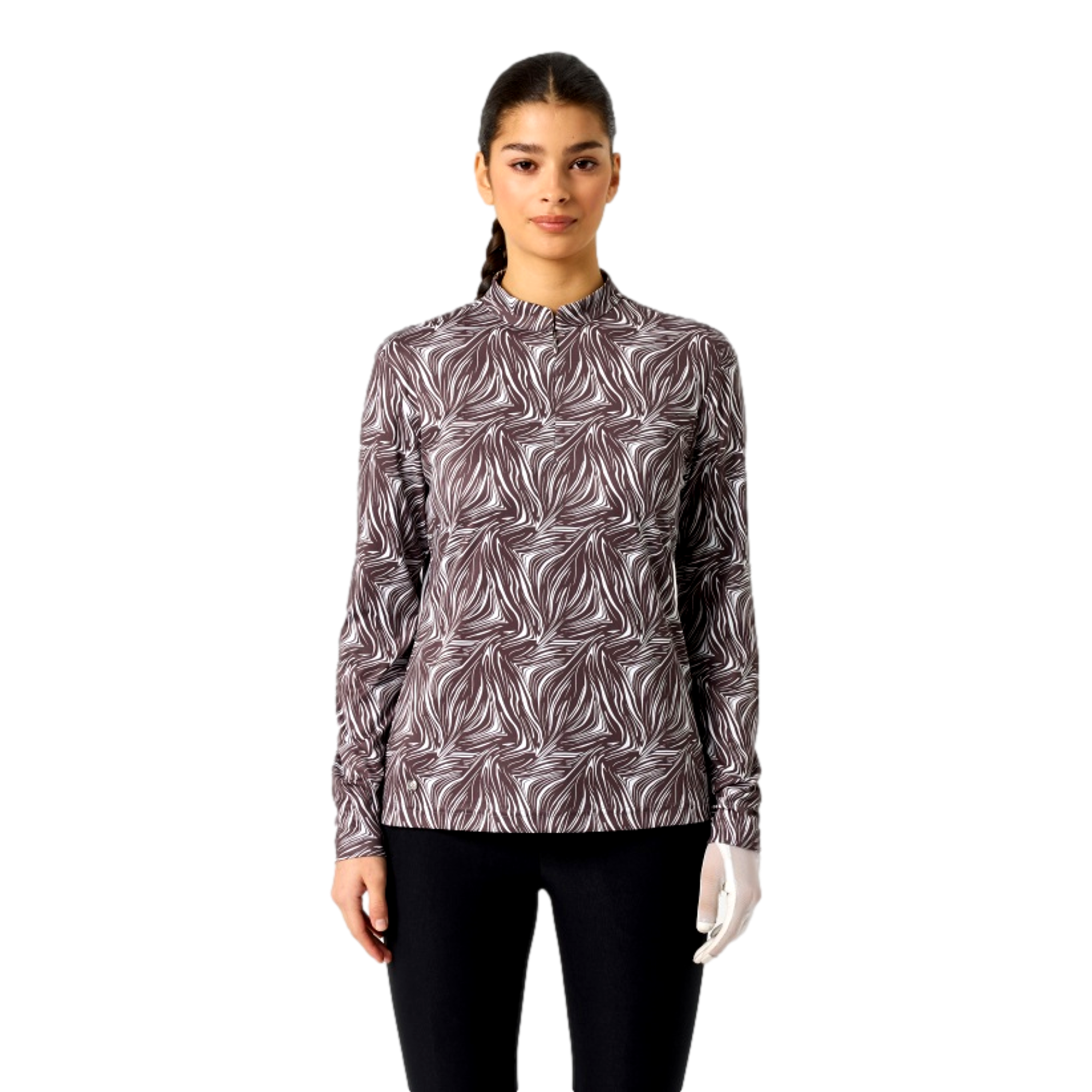 Dull Printed Women's Golf Quarter Zip