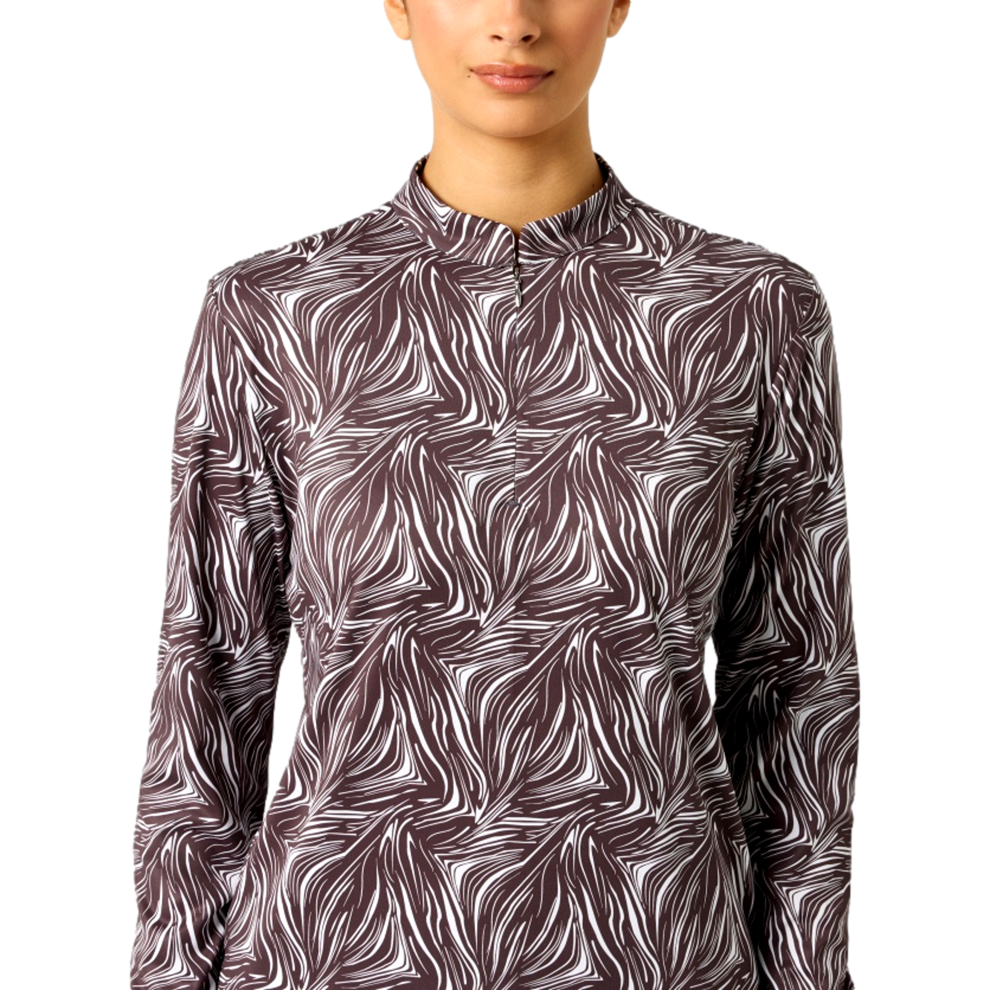 Dull Printed Women's Golf Quarter Zip