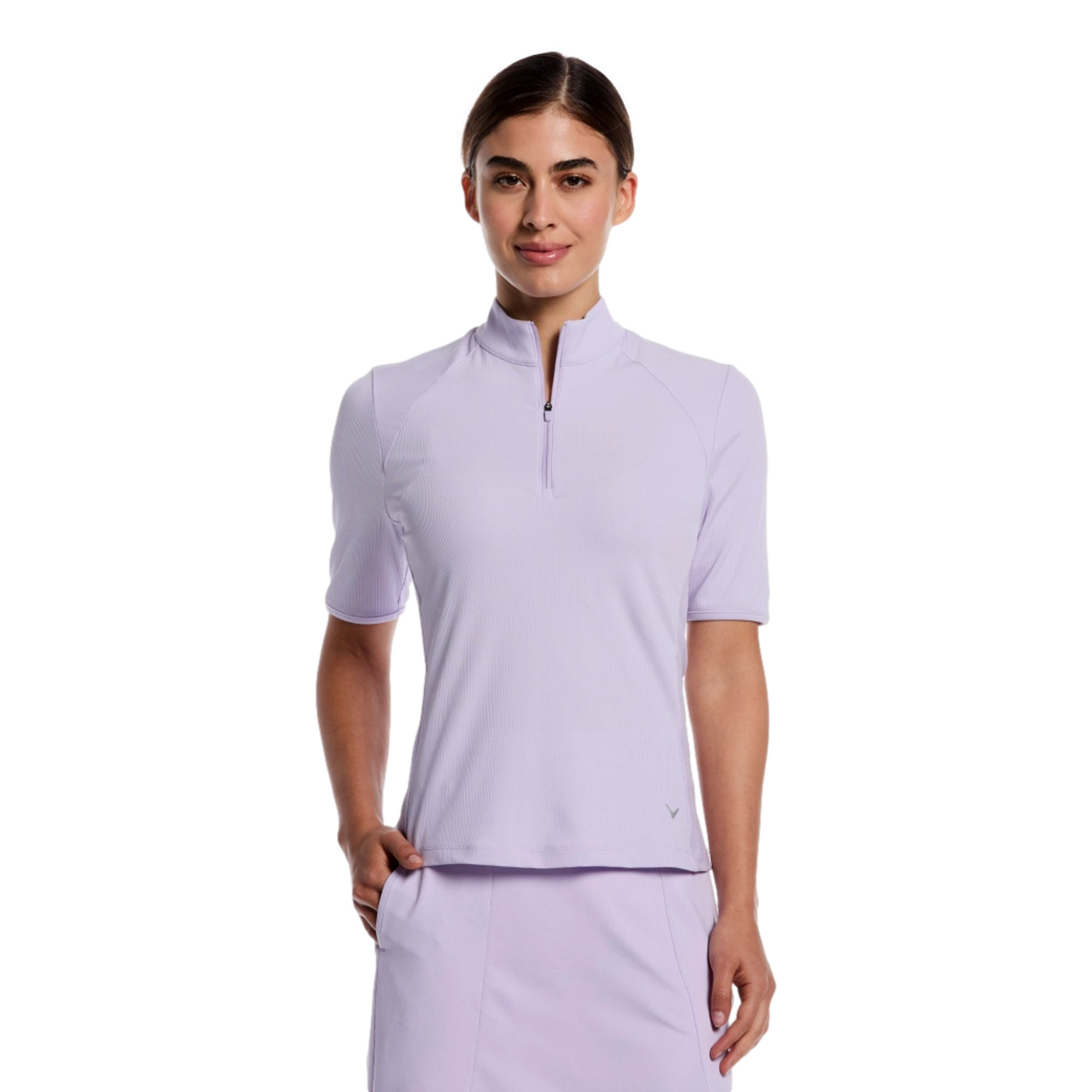 Rib Play Women's Short Sleeve Golf Polo Shirt