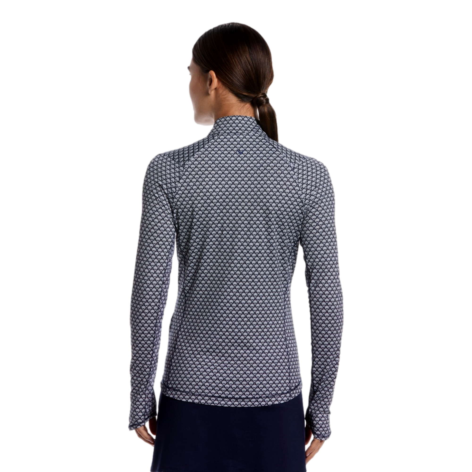 Geo Print Sun Protection Women's Golf Quarter Zip
