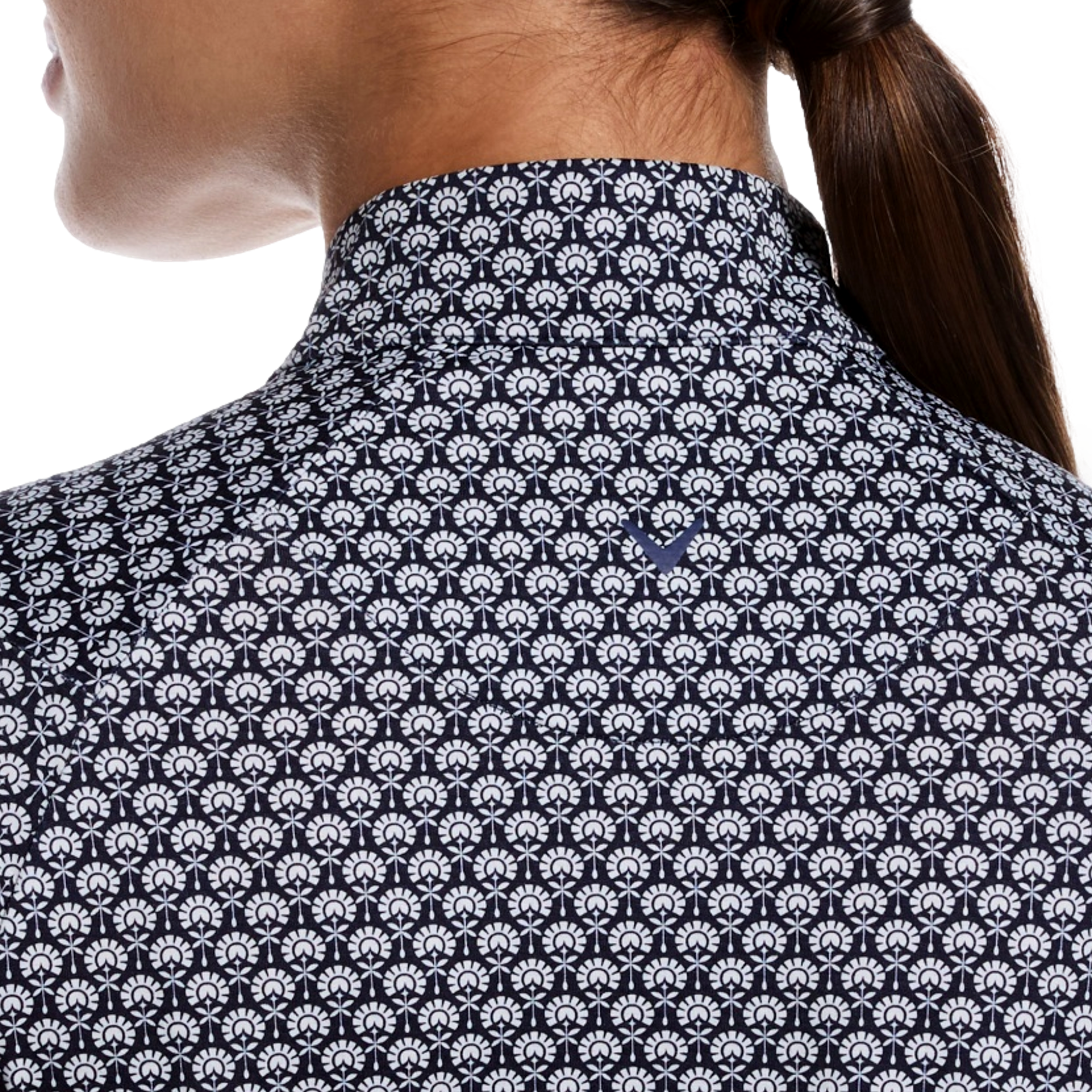 Geo Print Sun Protection Women's Golf Quarter Zip