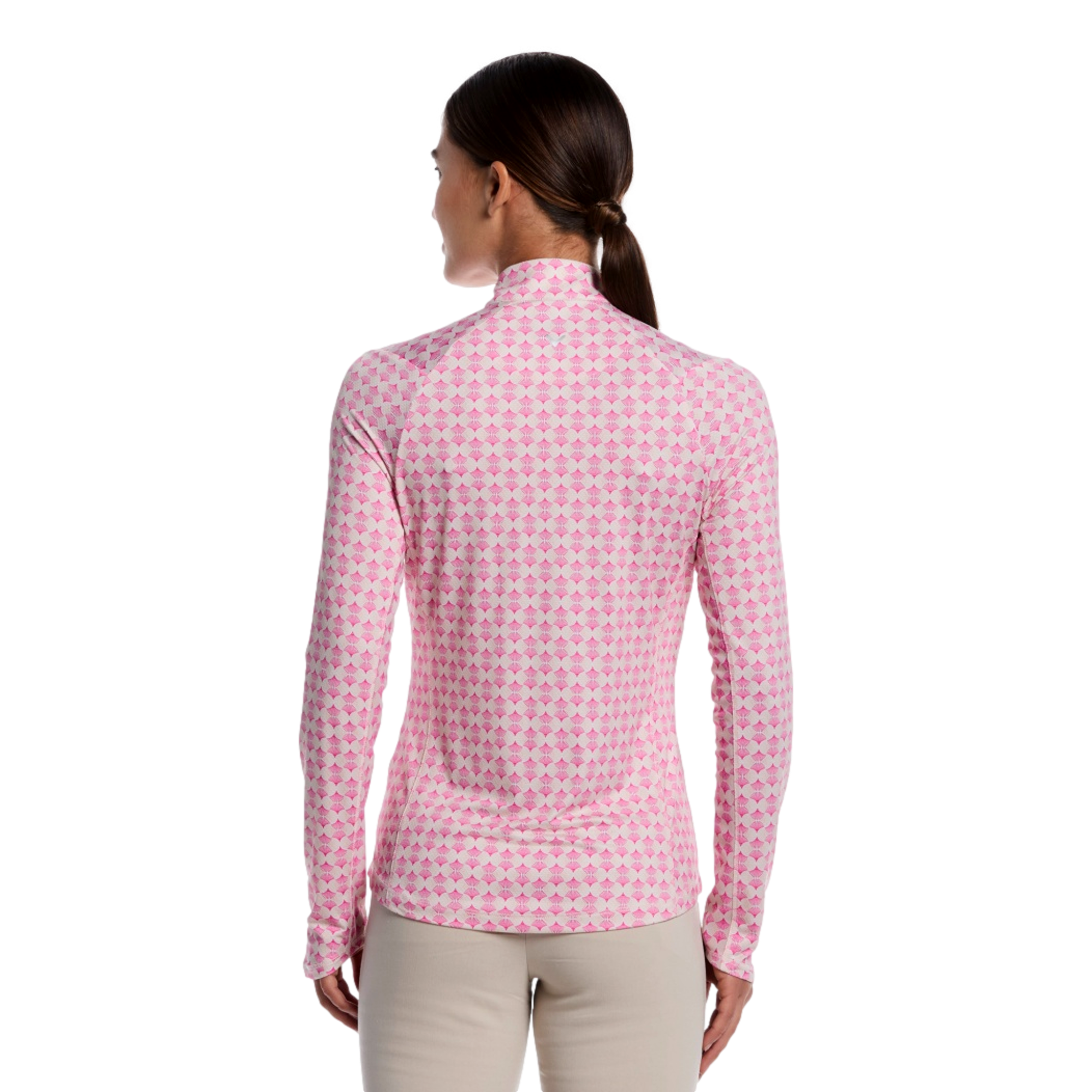 Deco Print Sun Protection Women's Golf Quarter Zip