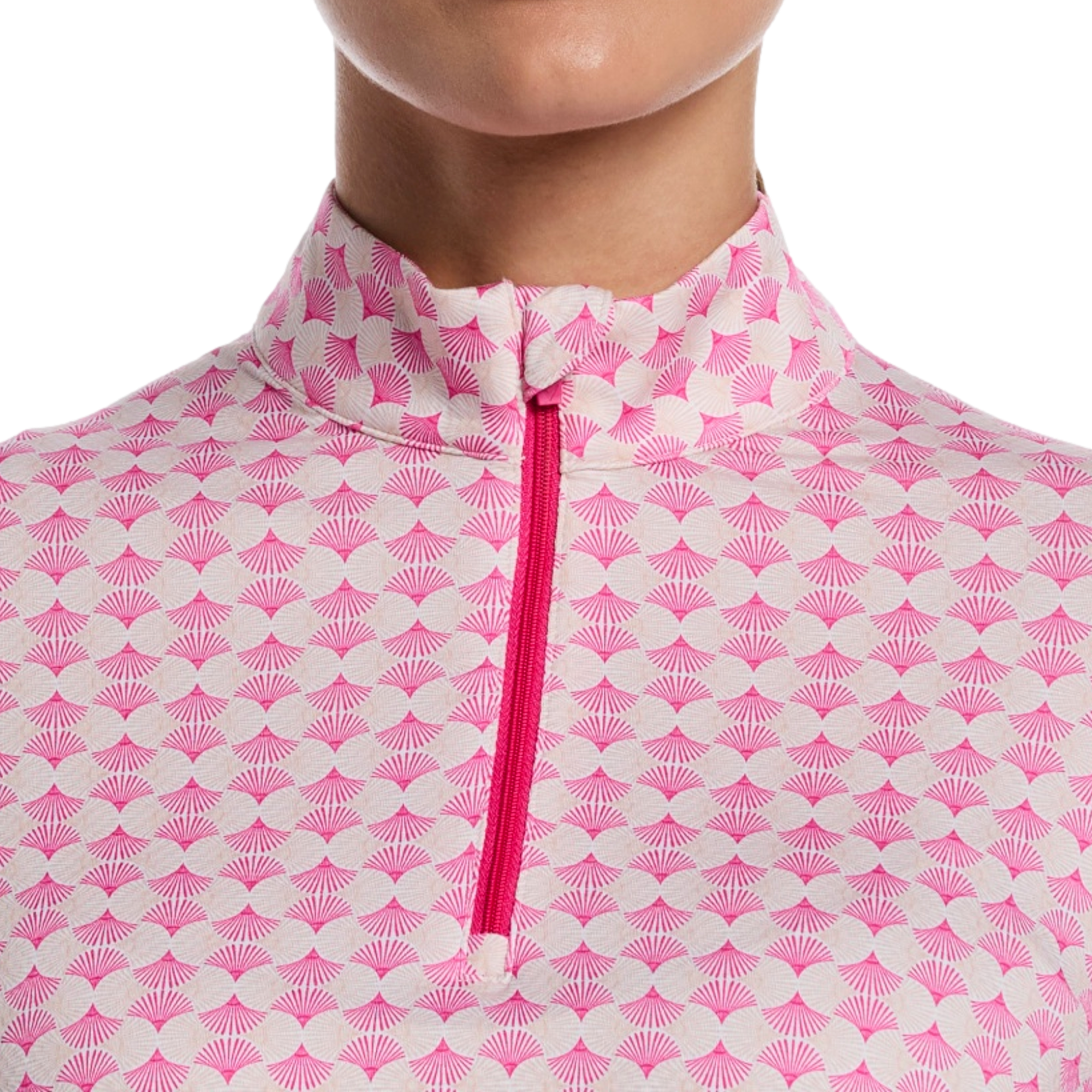 Deco Print Sun Protection Women's Golf Quarter Zip