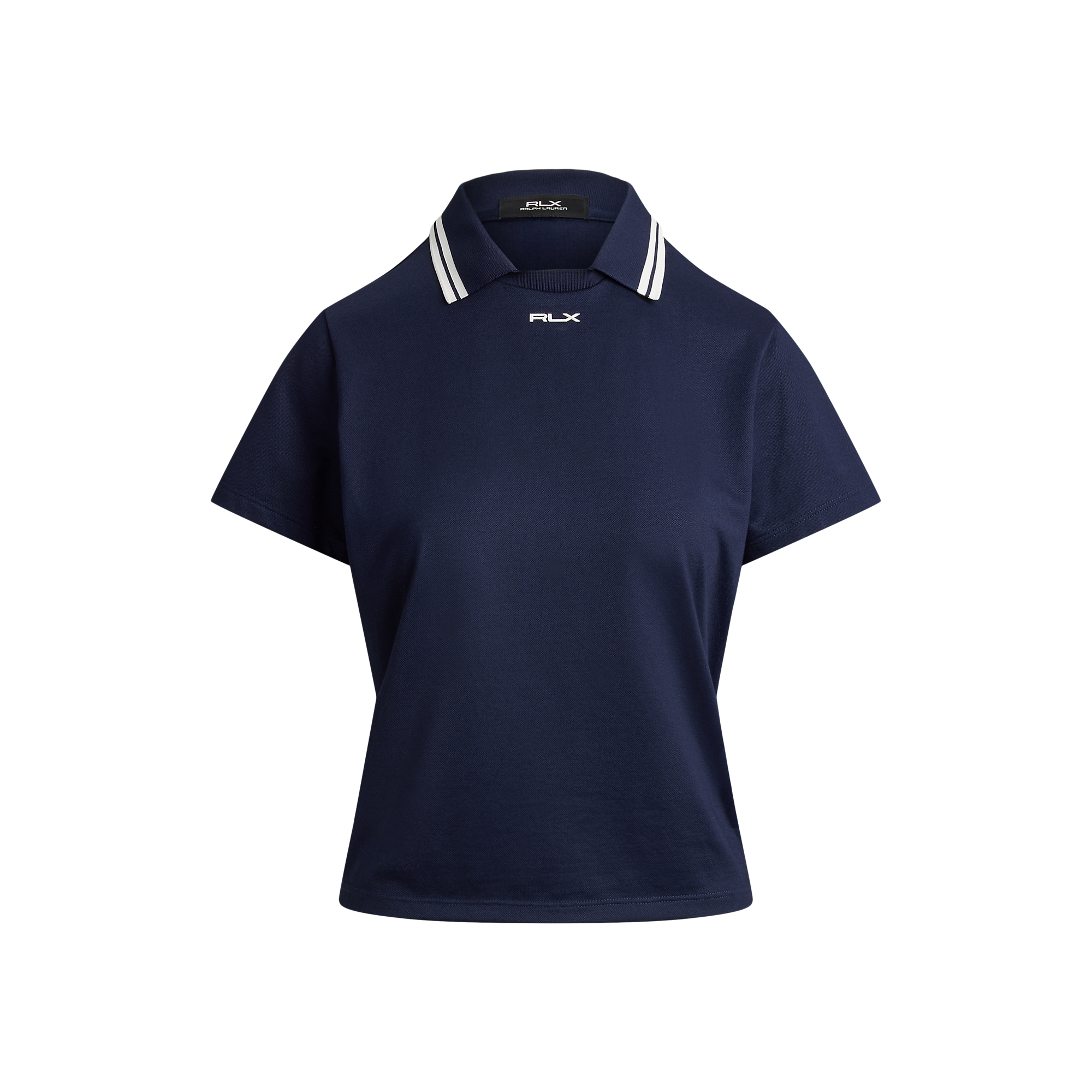 Jersey Layered Collar Women's Short Sleeve Golf Polo Shirt