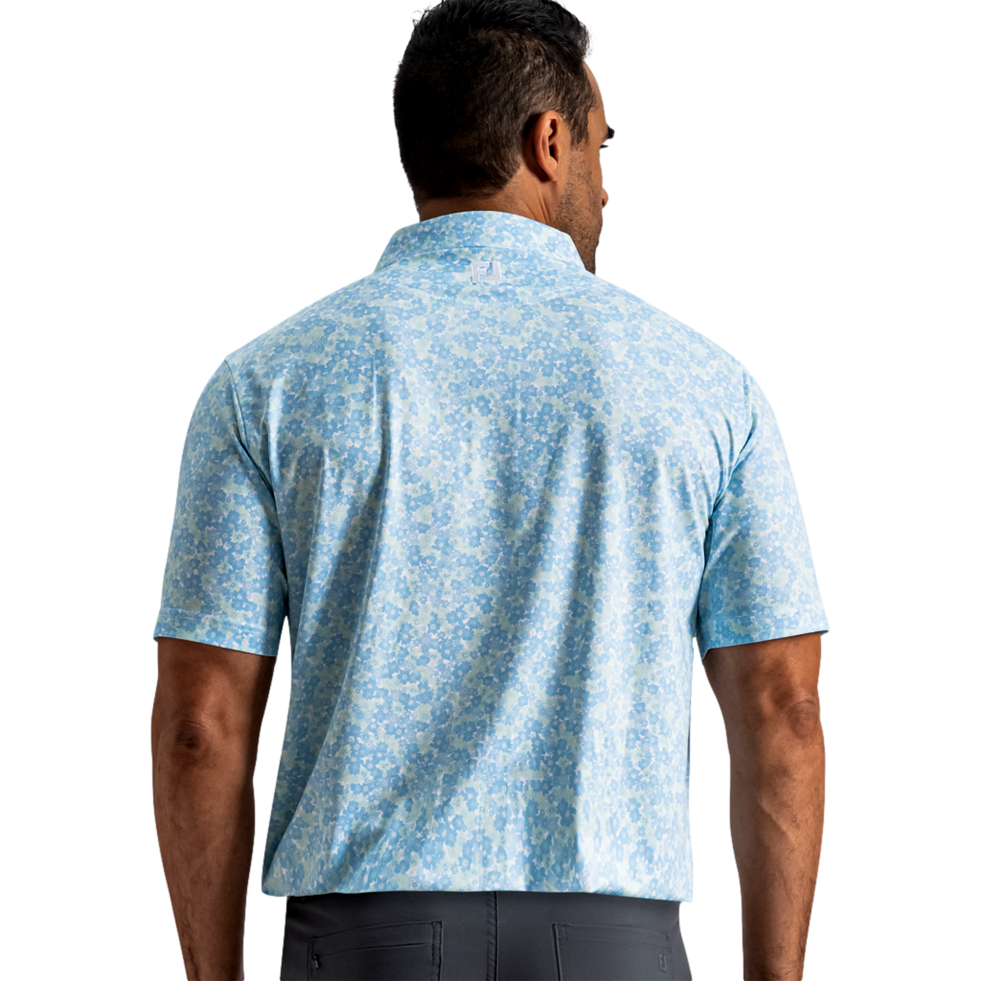 Multi Floral Lisle Men's Golf Polo Shirt